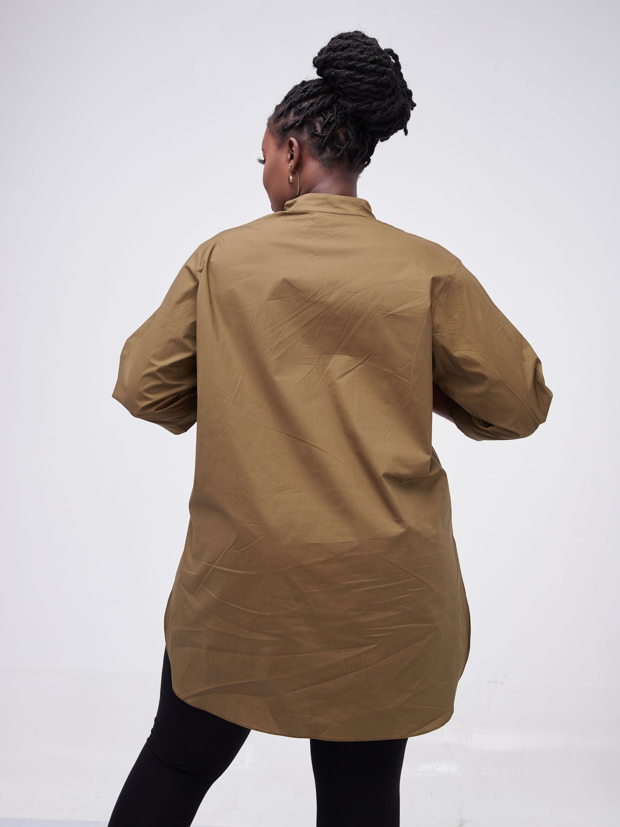 Safari Kaya 3/4 Sleeve Tunic Top - Hunters Green