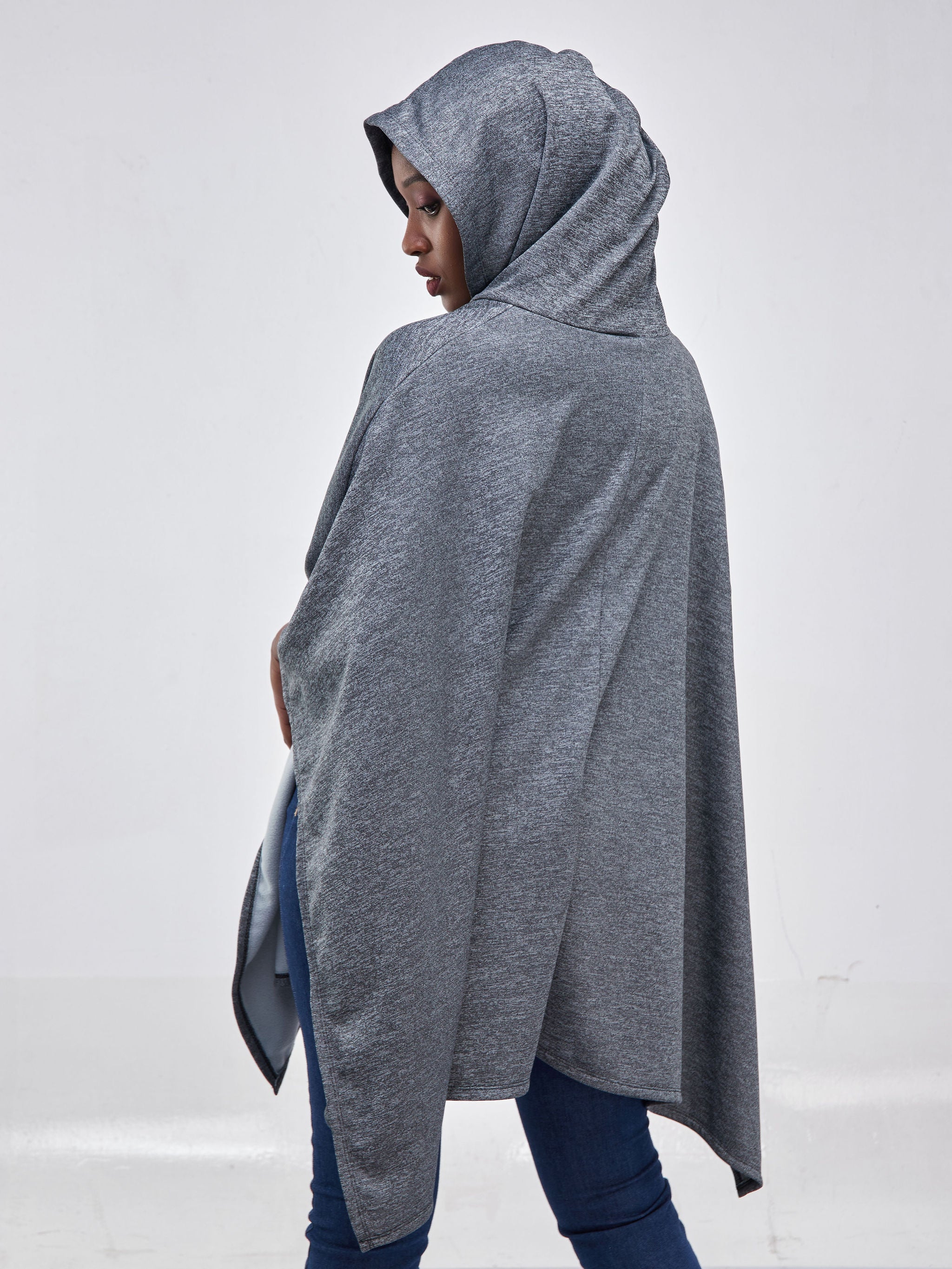 Vivo Basic Hoodie Poncho Grey Vivo Fashion Group Kenya