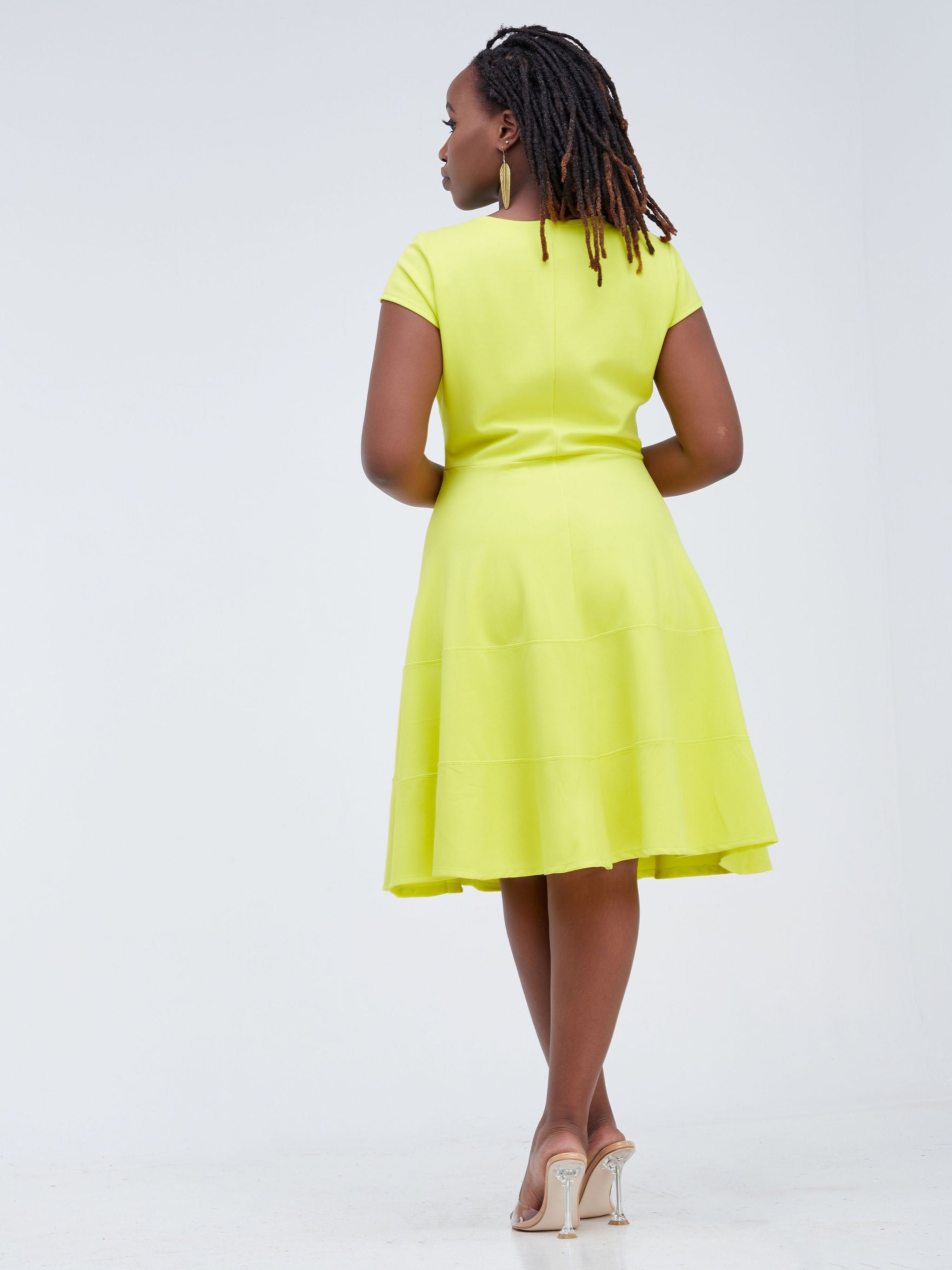 Vivo Waridi A-Line Dress - Yellow