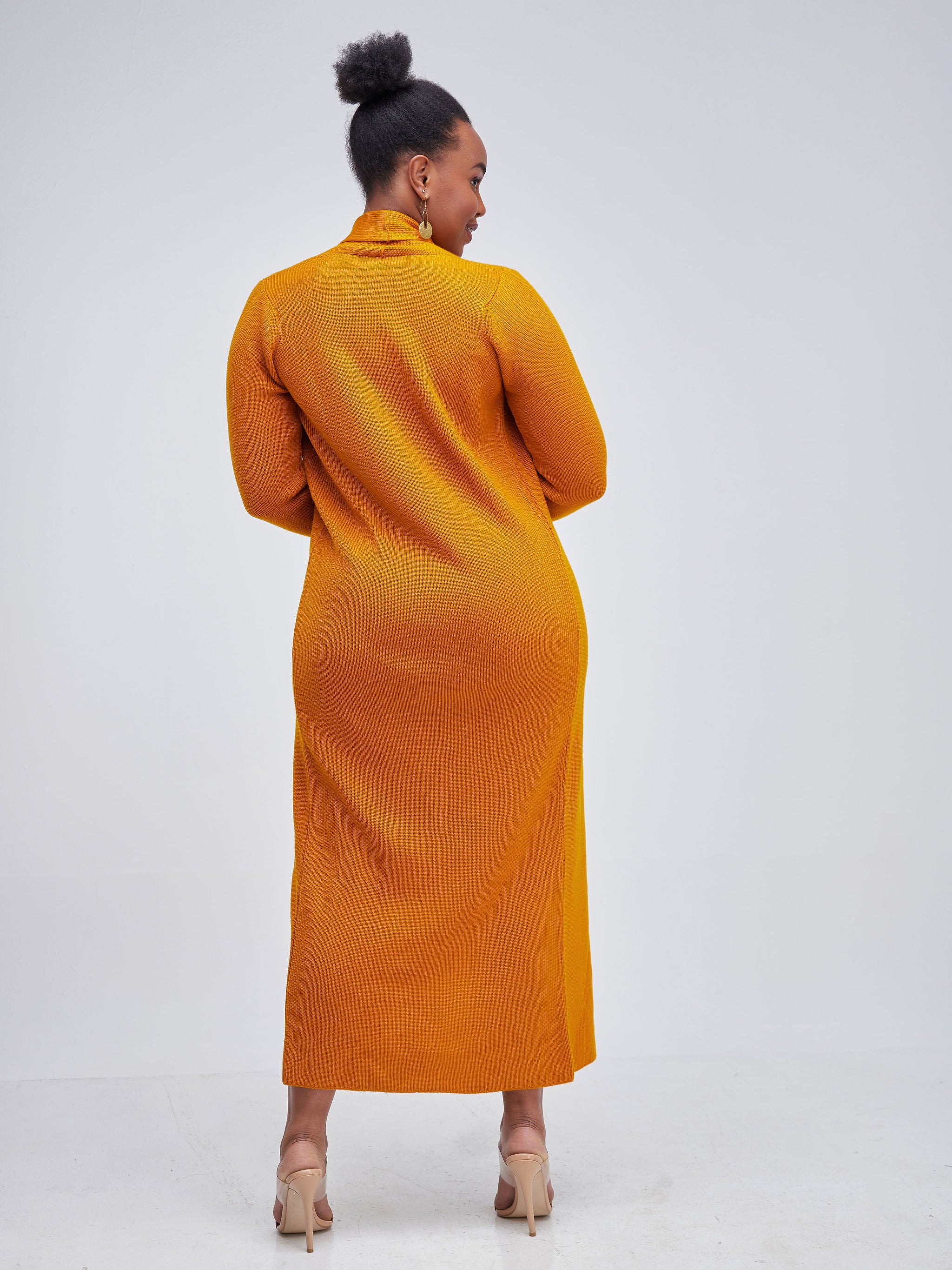 Vivo Long Sleeve Maxi Waterfall - Mustard