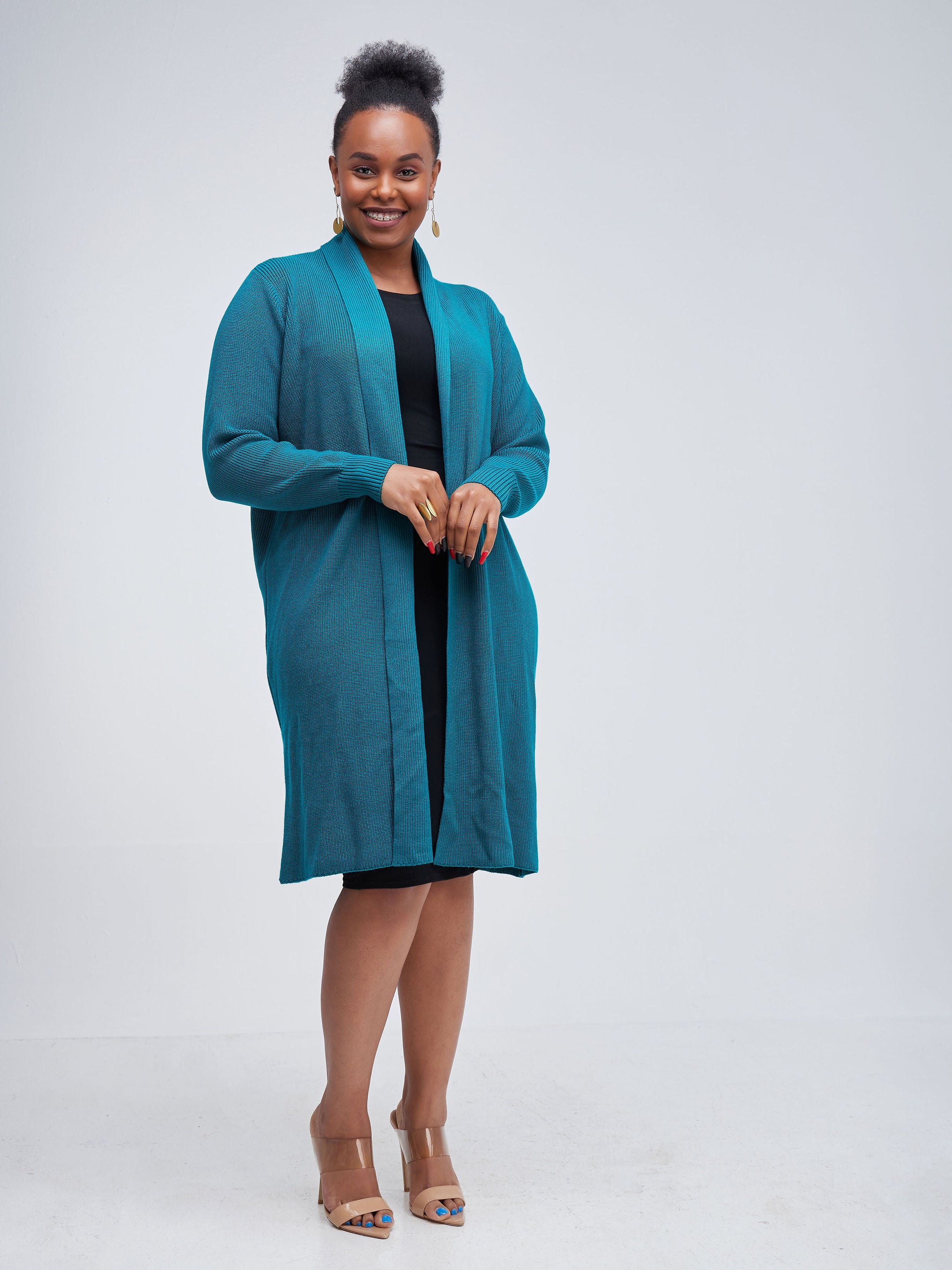 Vivo Long Sleeve Midi Waterfall - Teal