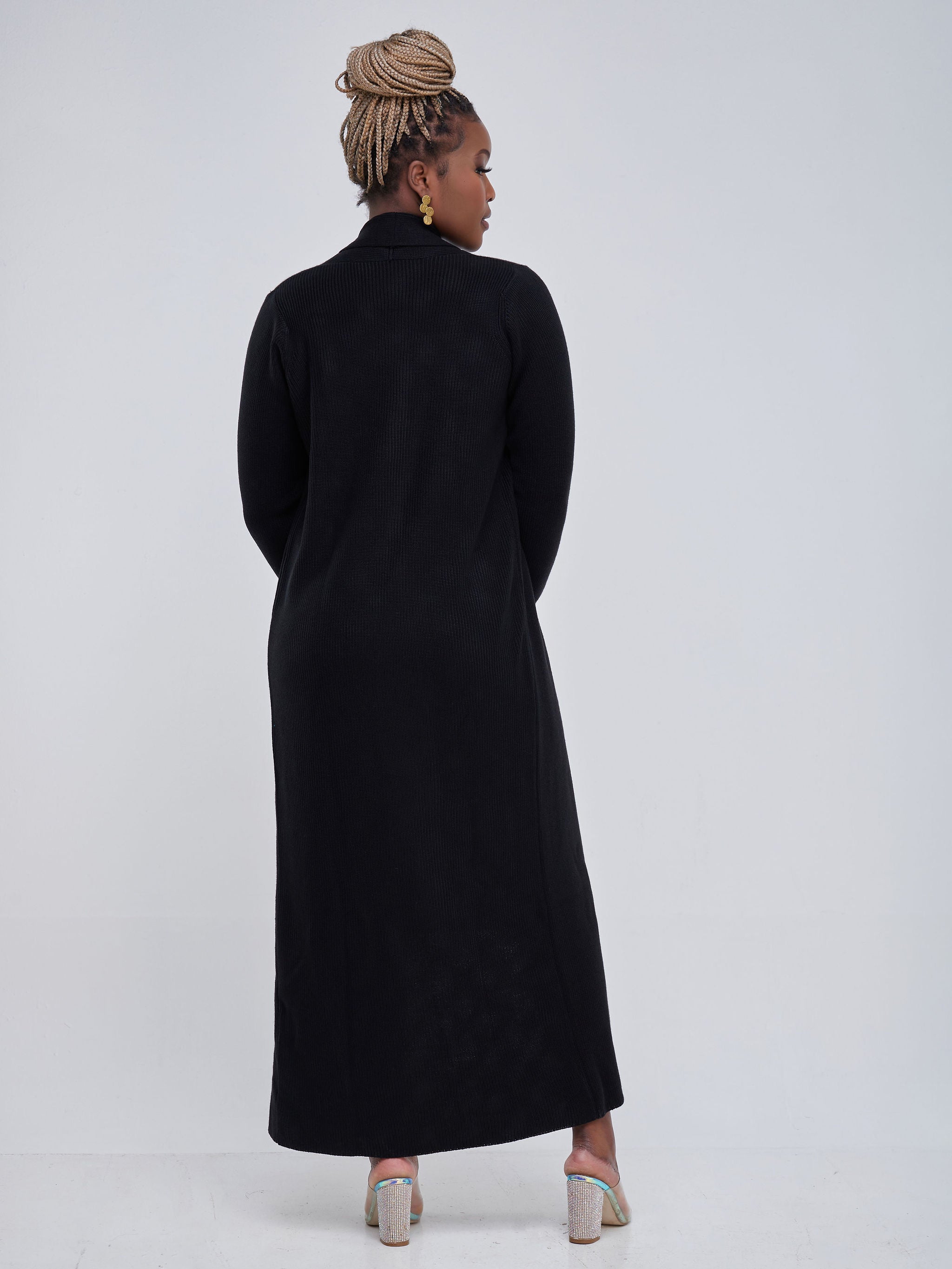 Vivo Long Sleeve Maxi Waterfall - Black