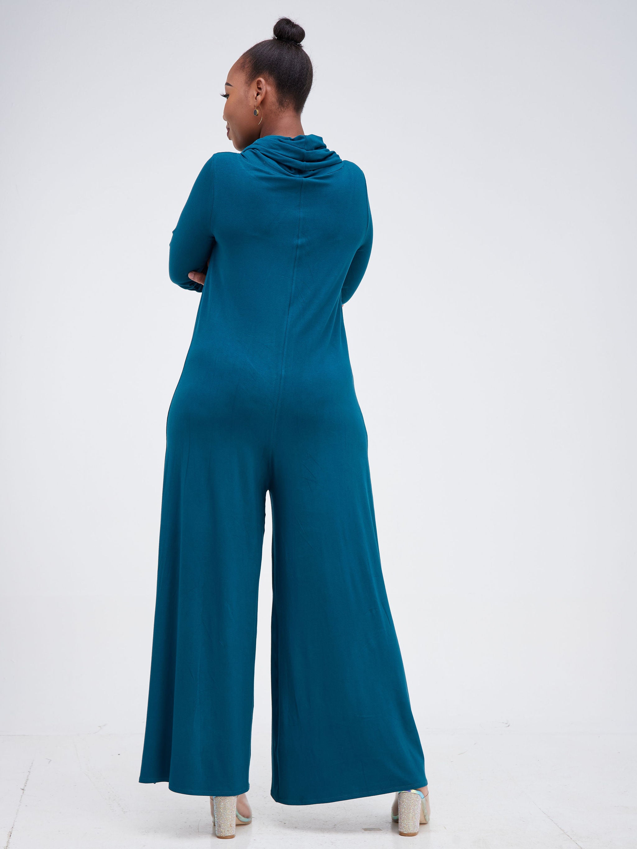 Vivo Basic Cowl Jumpsuit - Teal