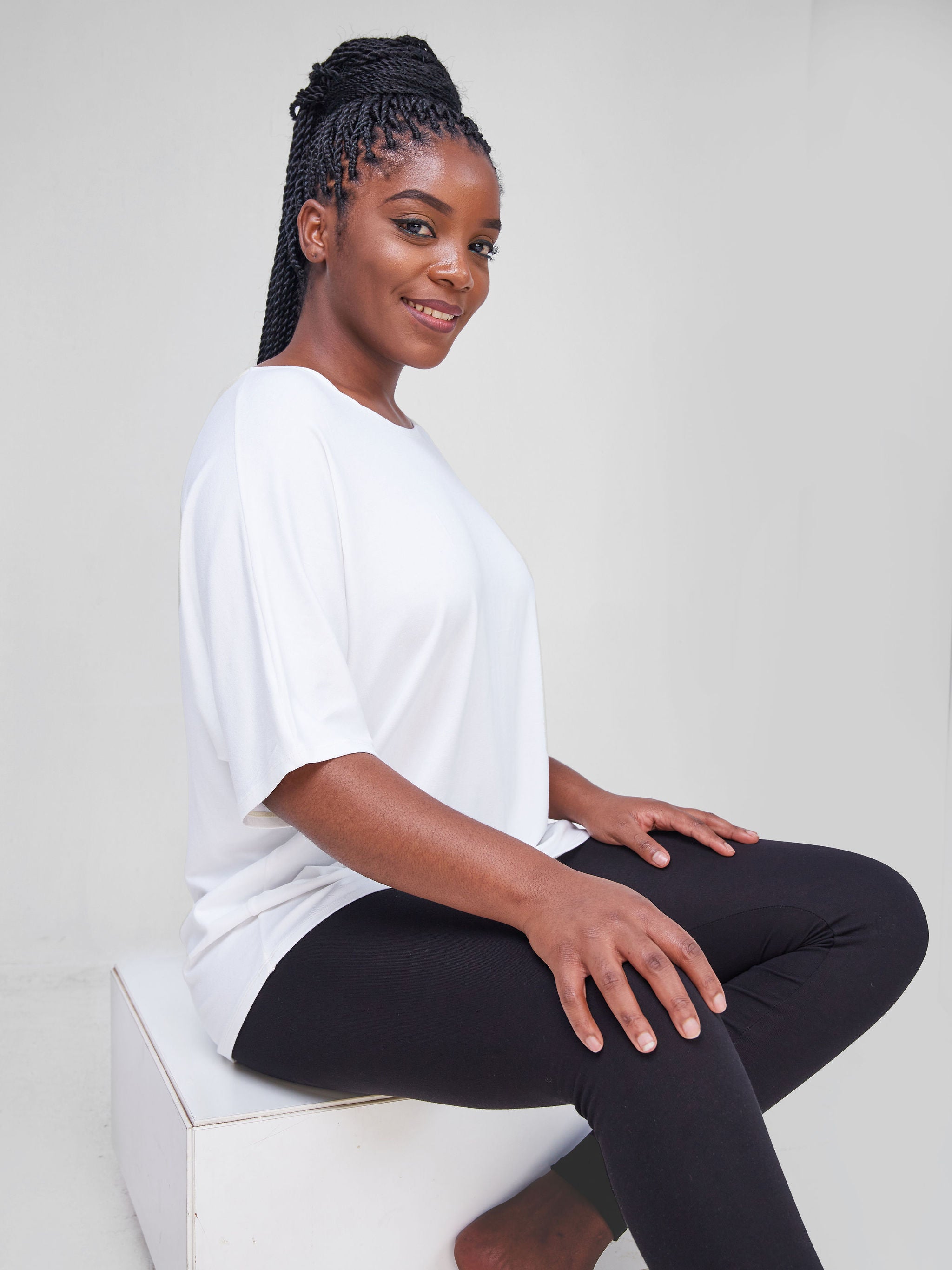 Vivo Arusha Dolman Top - White