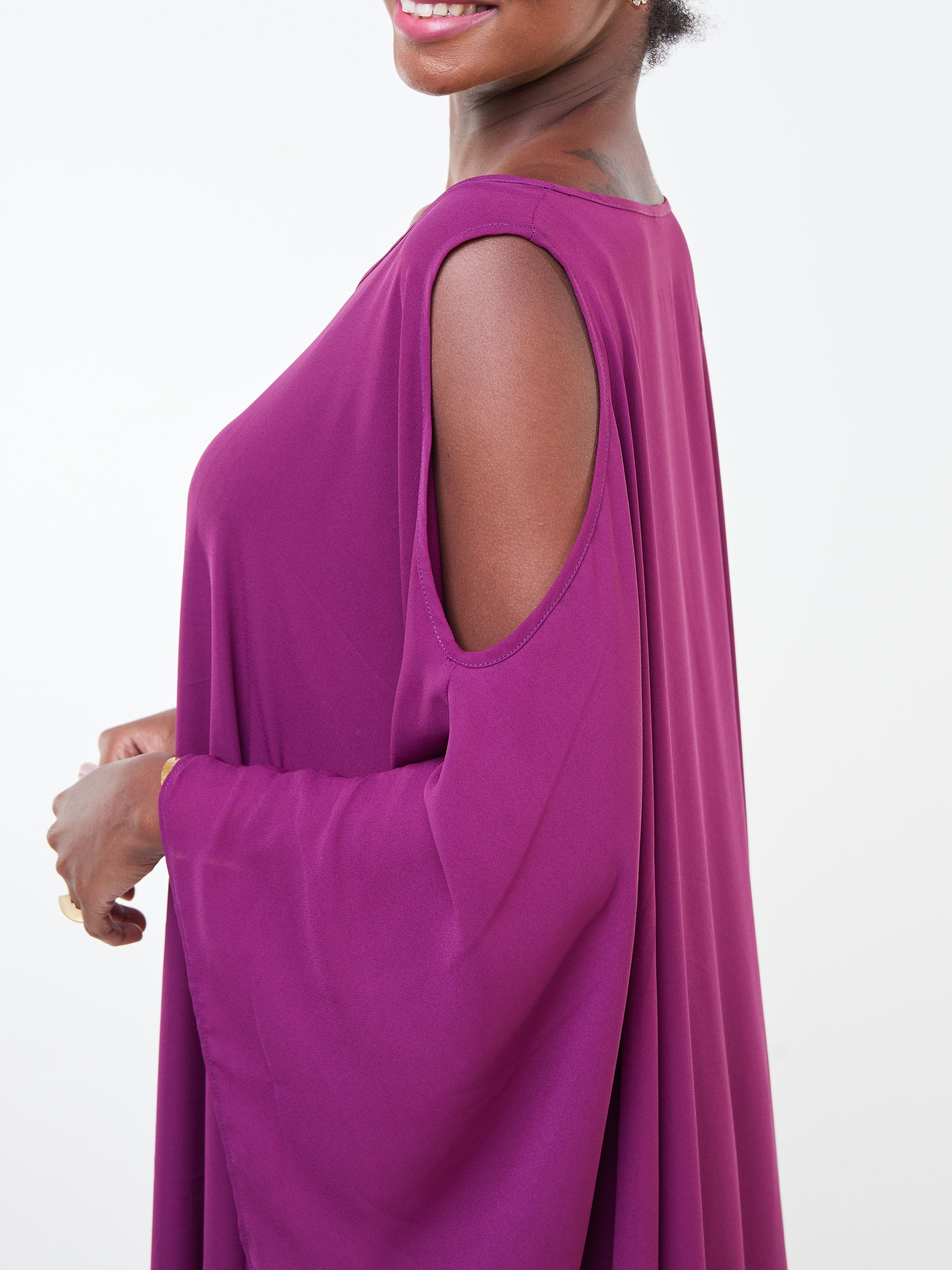 Vivo Adisa Cold Shoulder Kaftan - Purple