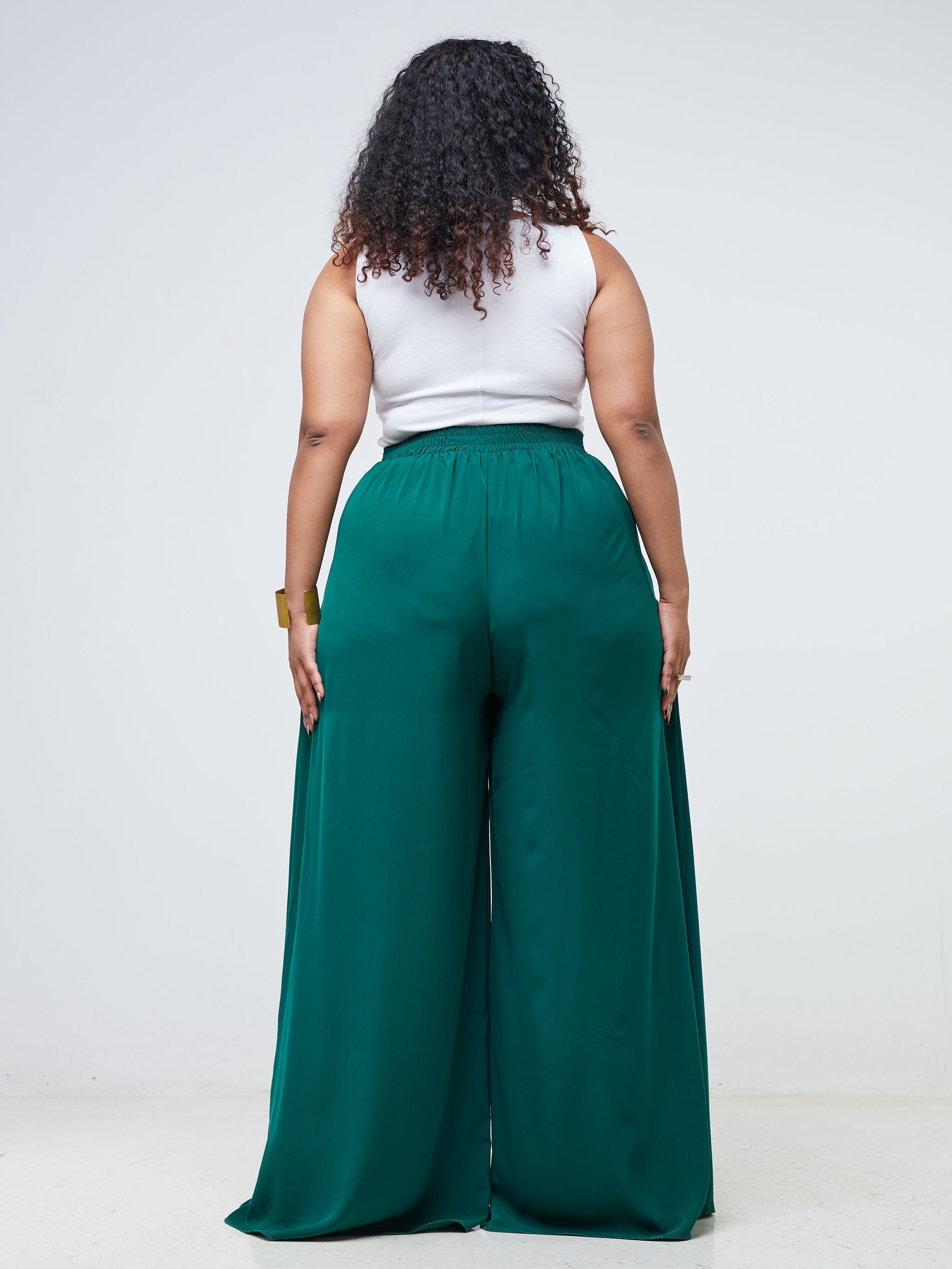 Vivo Adisa Wide Leg Pants - Dark Green