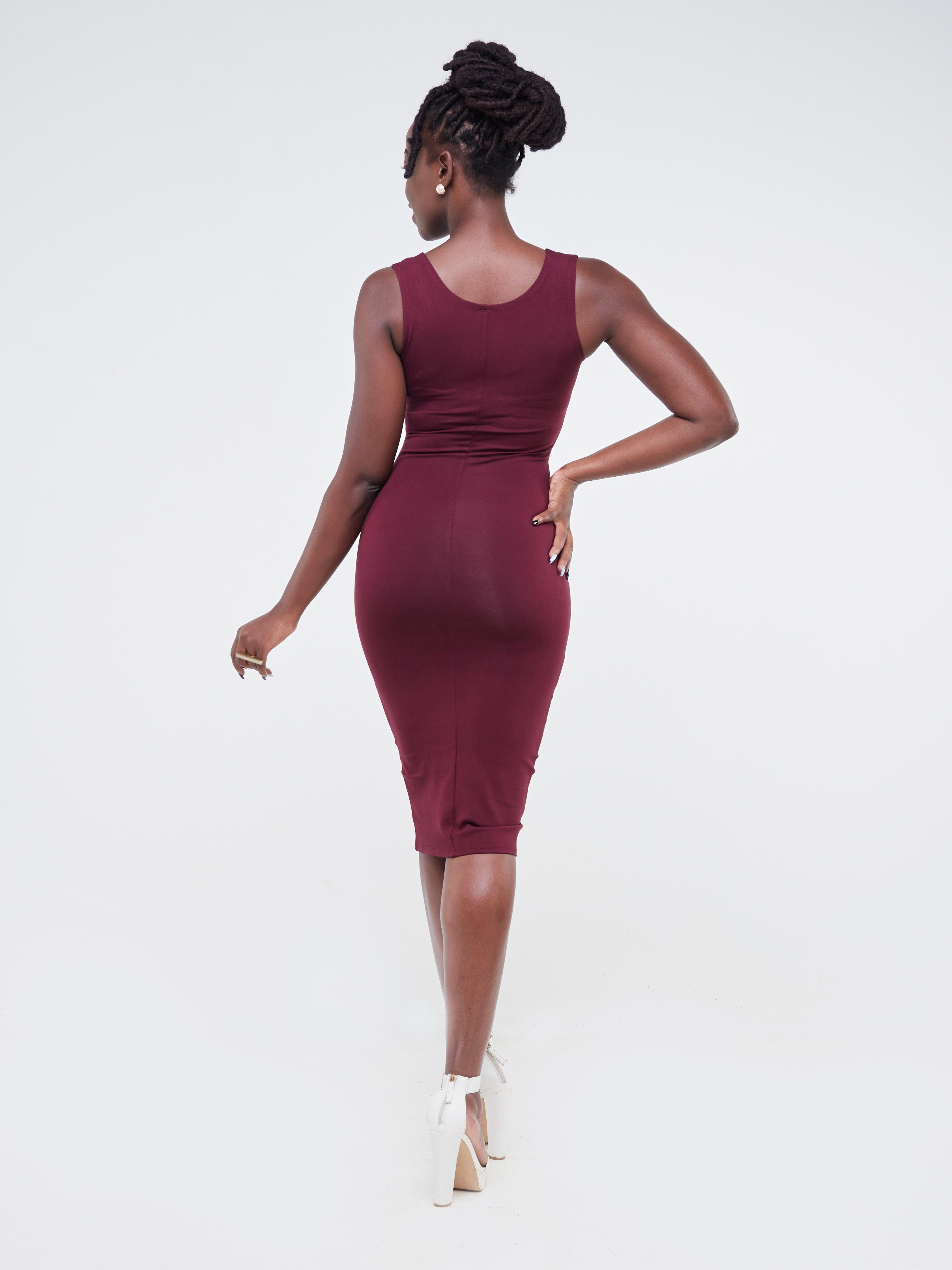 Vivo Basic Bodycon Dress - Mulberry
