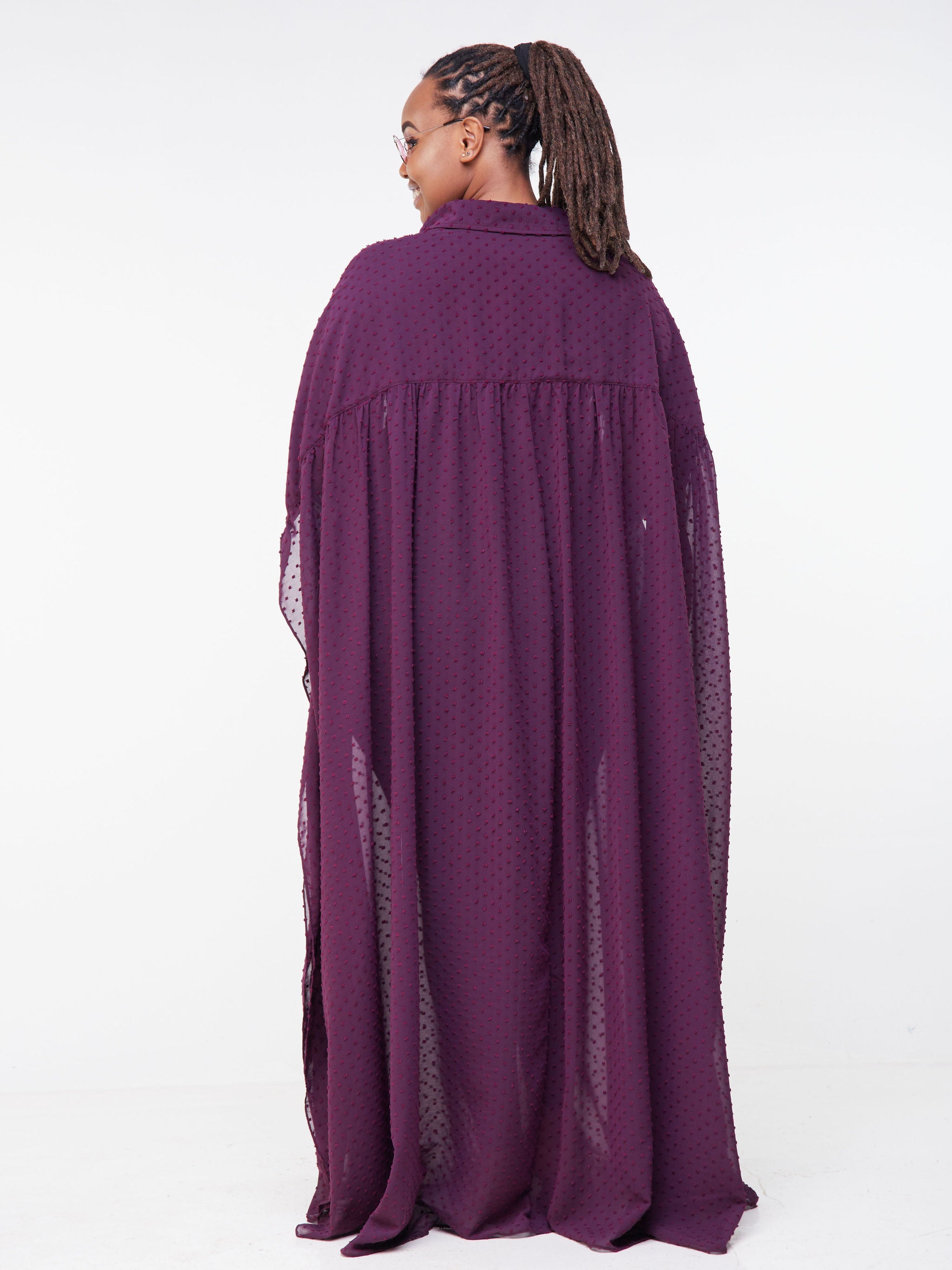 Vivo Malindi Shirt Maxi Coverup - Purple