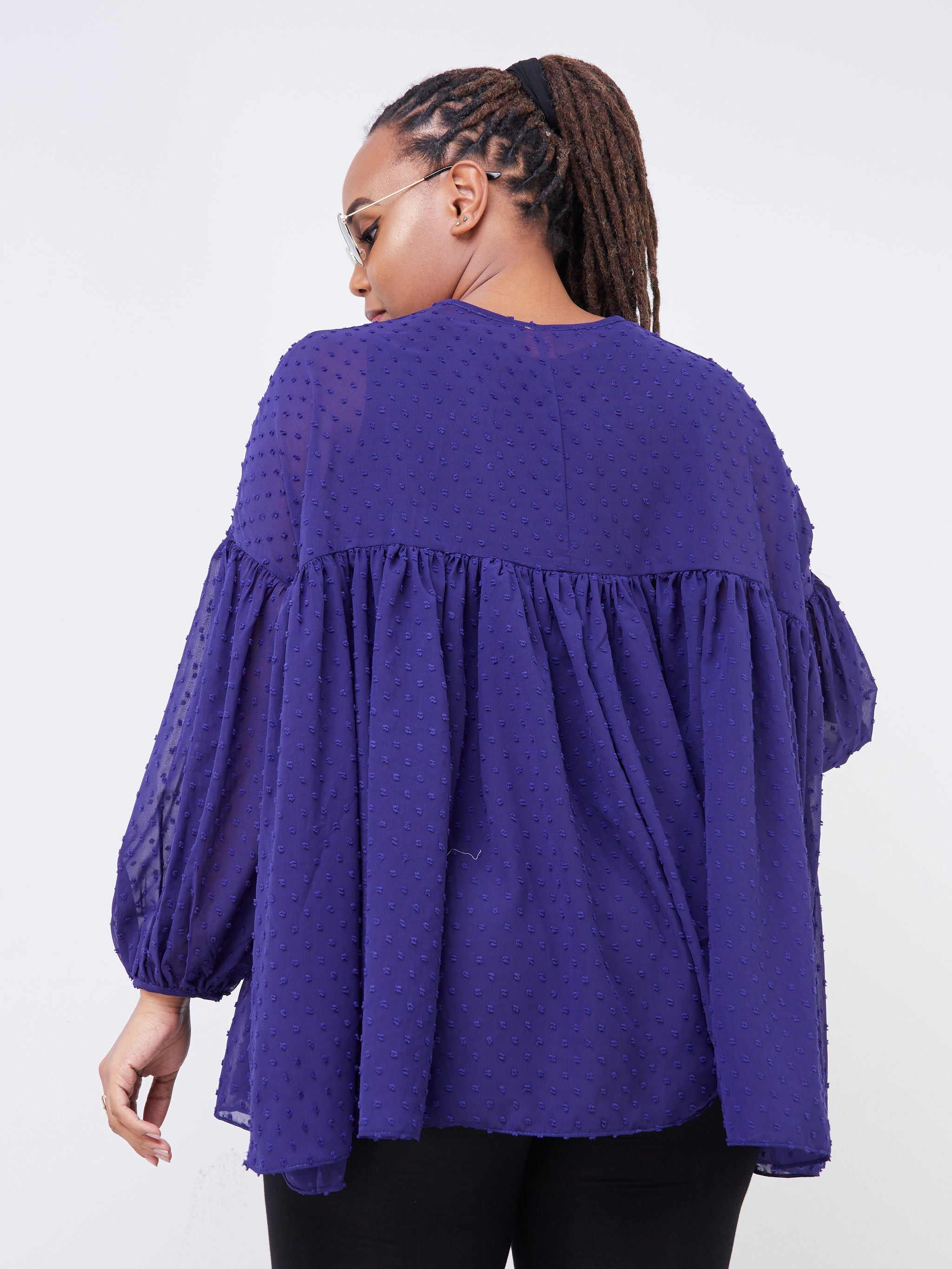 Vivo Malindi Gathered Cover Up Top - Royal Blue