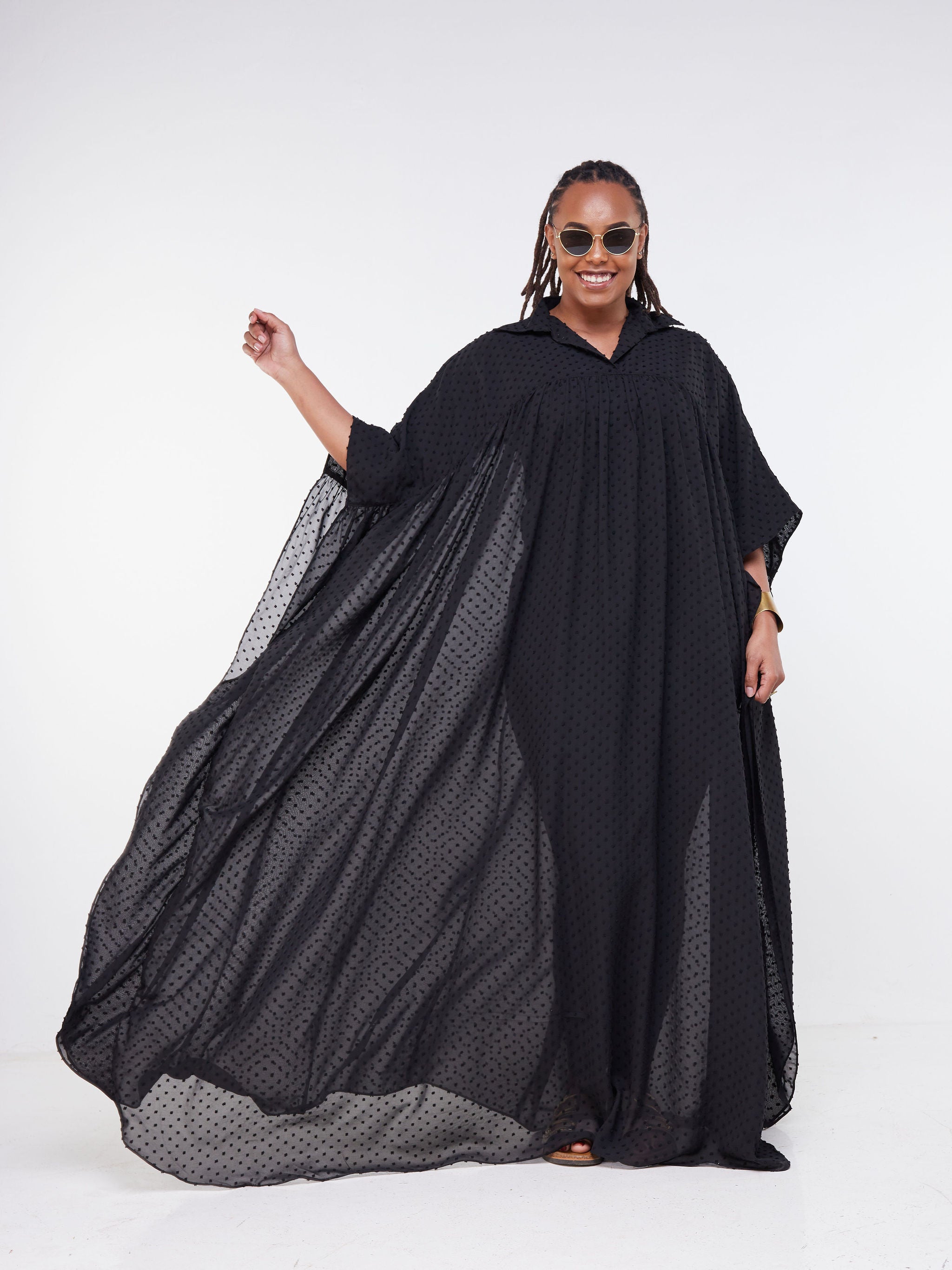 Vivo Malindi Shirt Maxi Coverup - Black