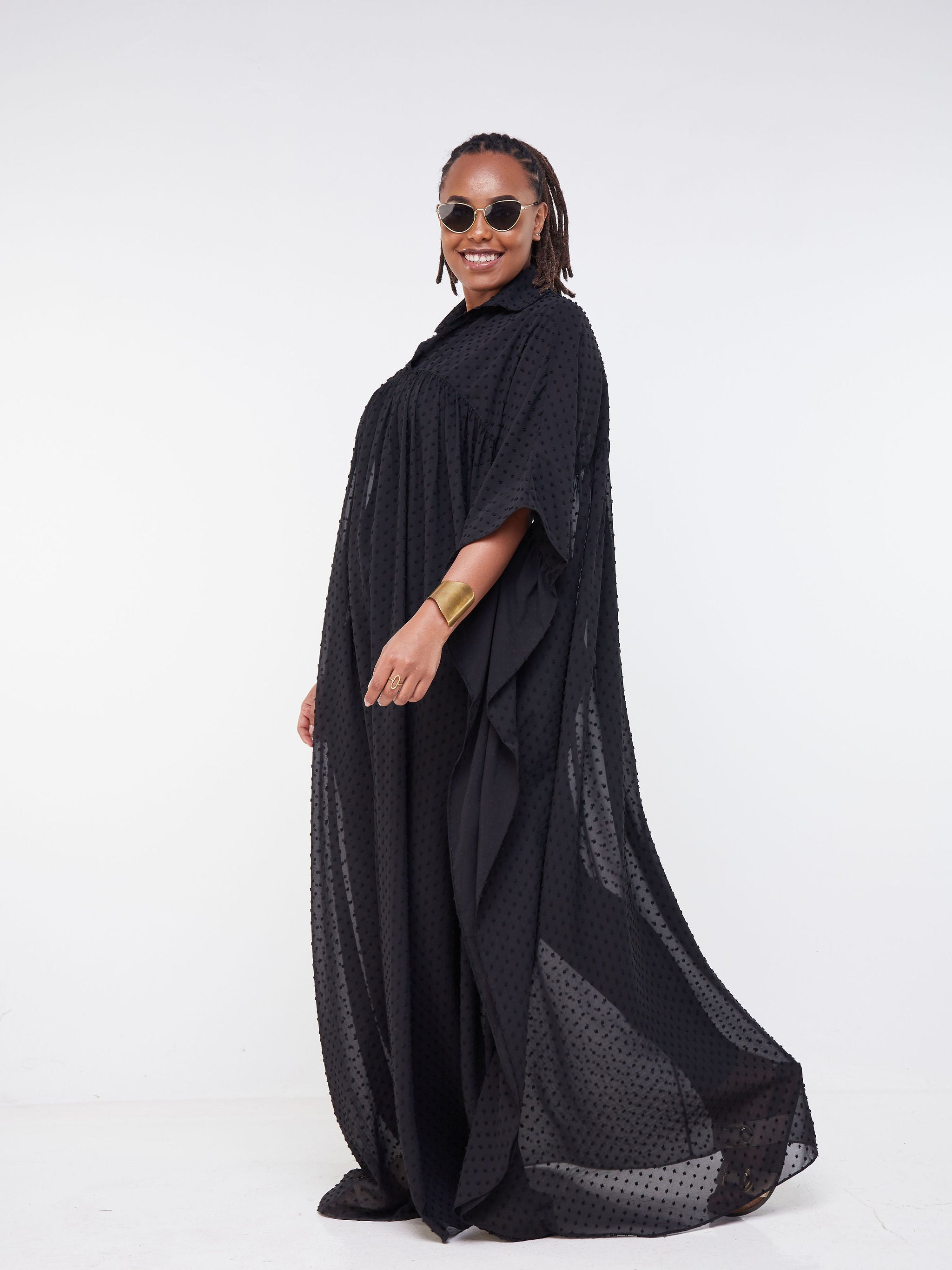 Vivo Malindi Shirt Maxi Coverup - Black