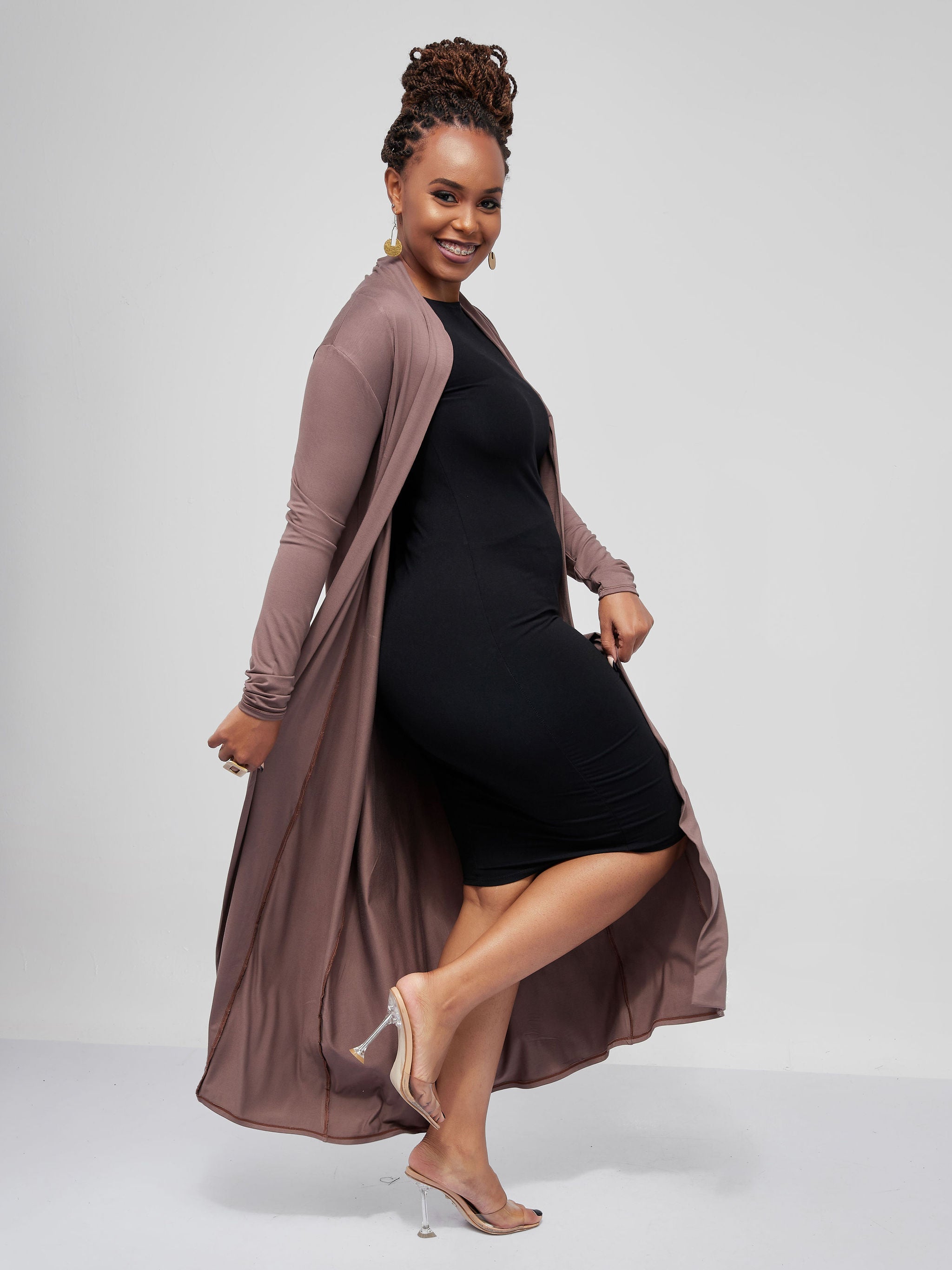 Vivo Basic Neo Extra Long Lily Waterfall - Dark Taupe