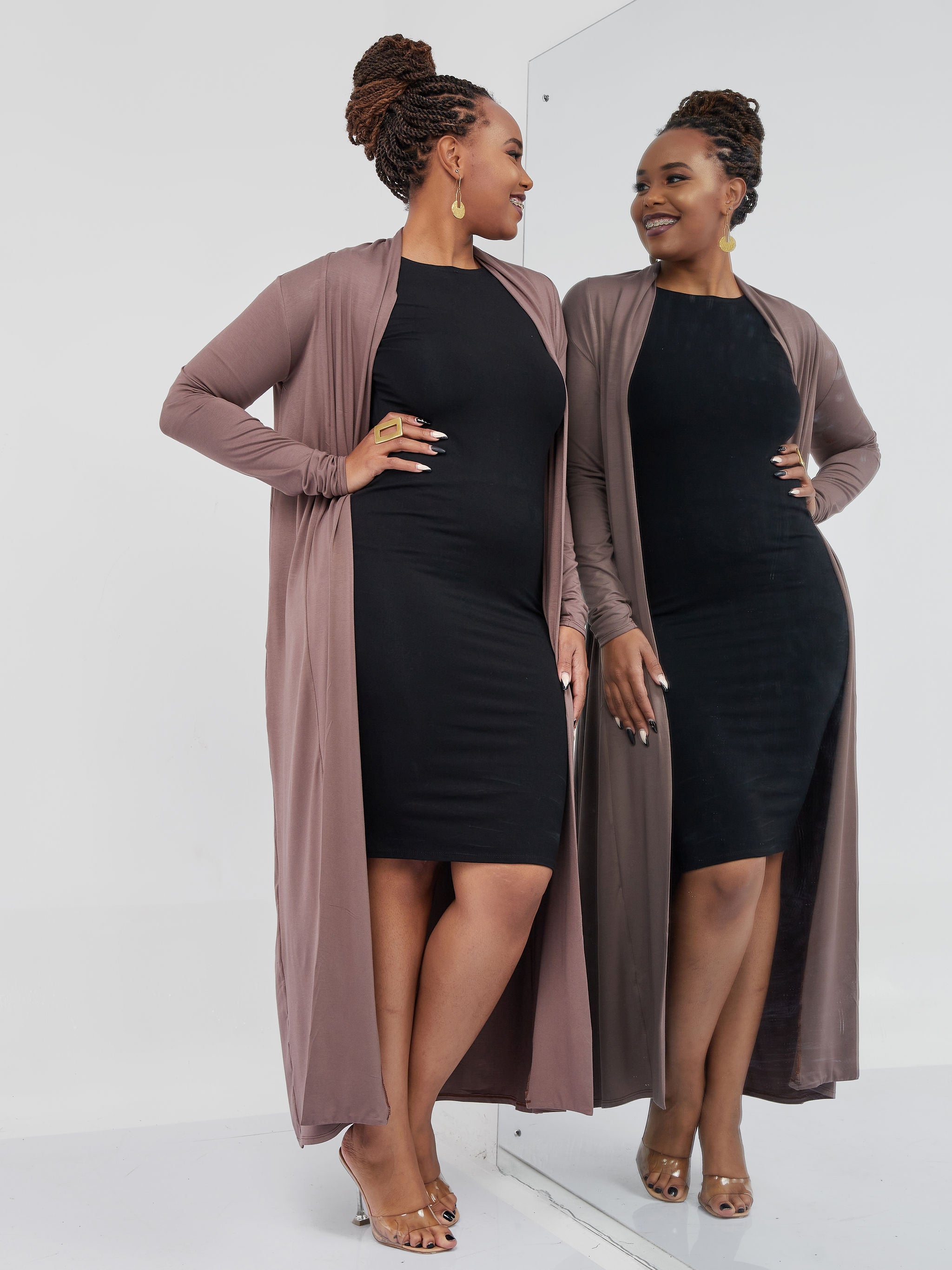 Vivo Basic Neo Extra Long Lily Waterfall - Dark Taupe