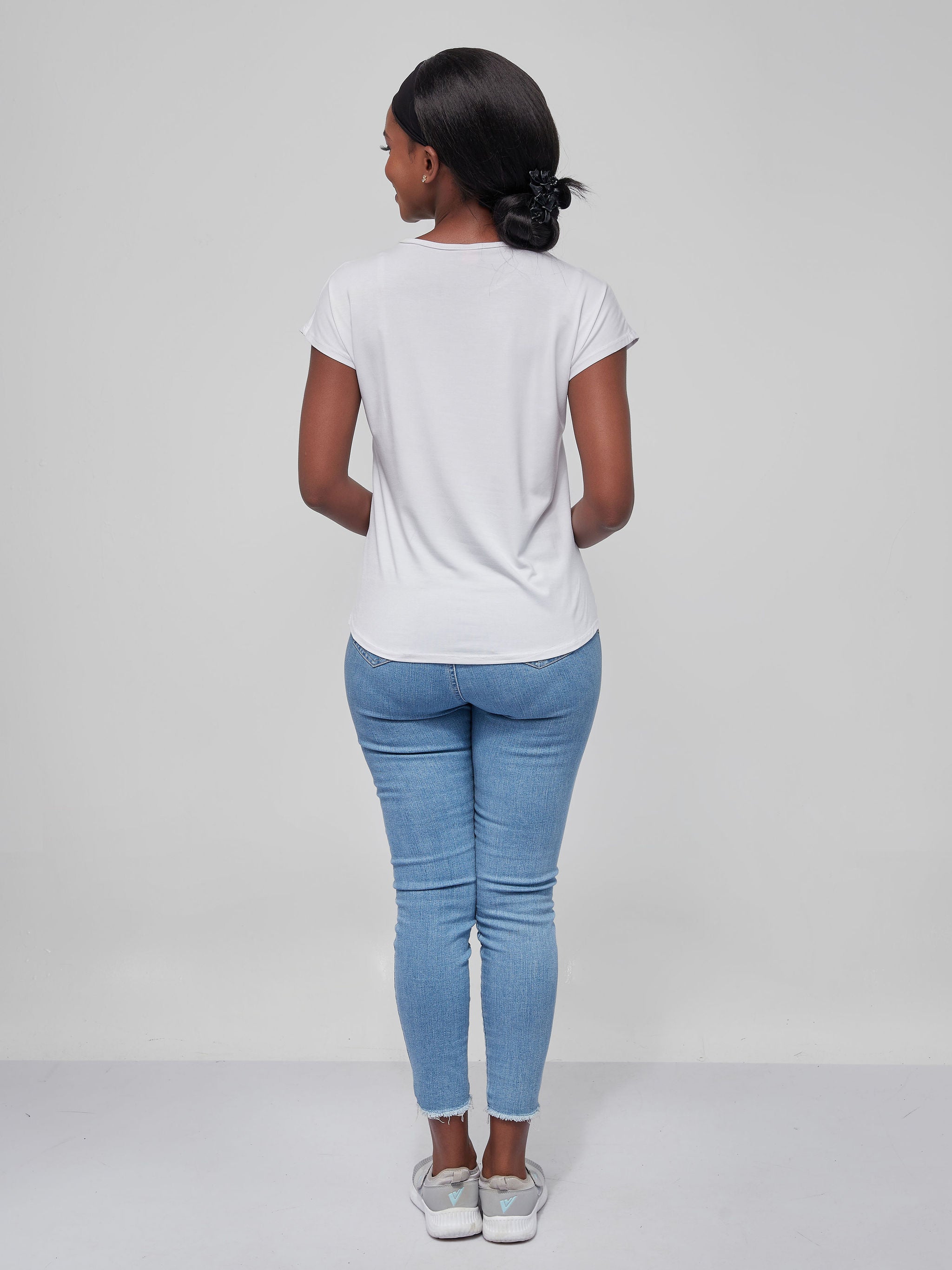 Vivo Basic Drop Shoulder Top - White