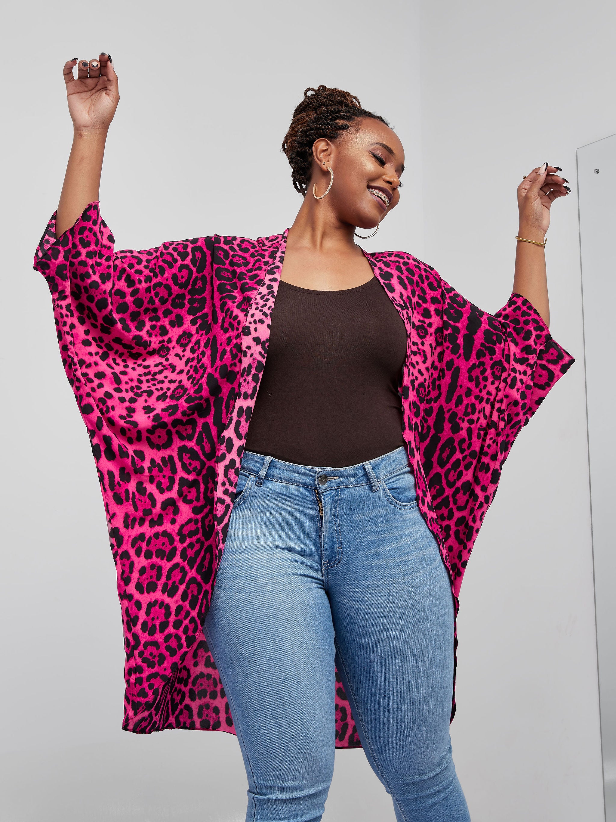 Safari Maisha Butterfly Waterfall - Pink Animal Print
