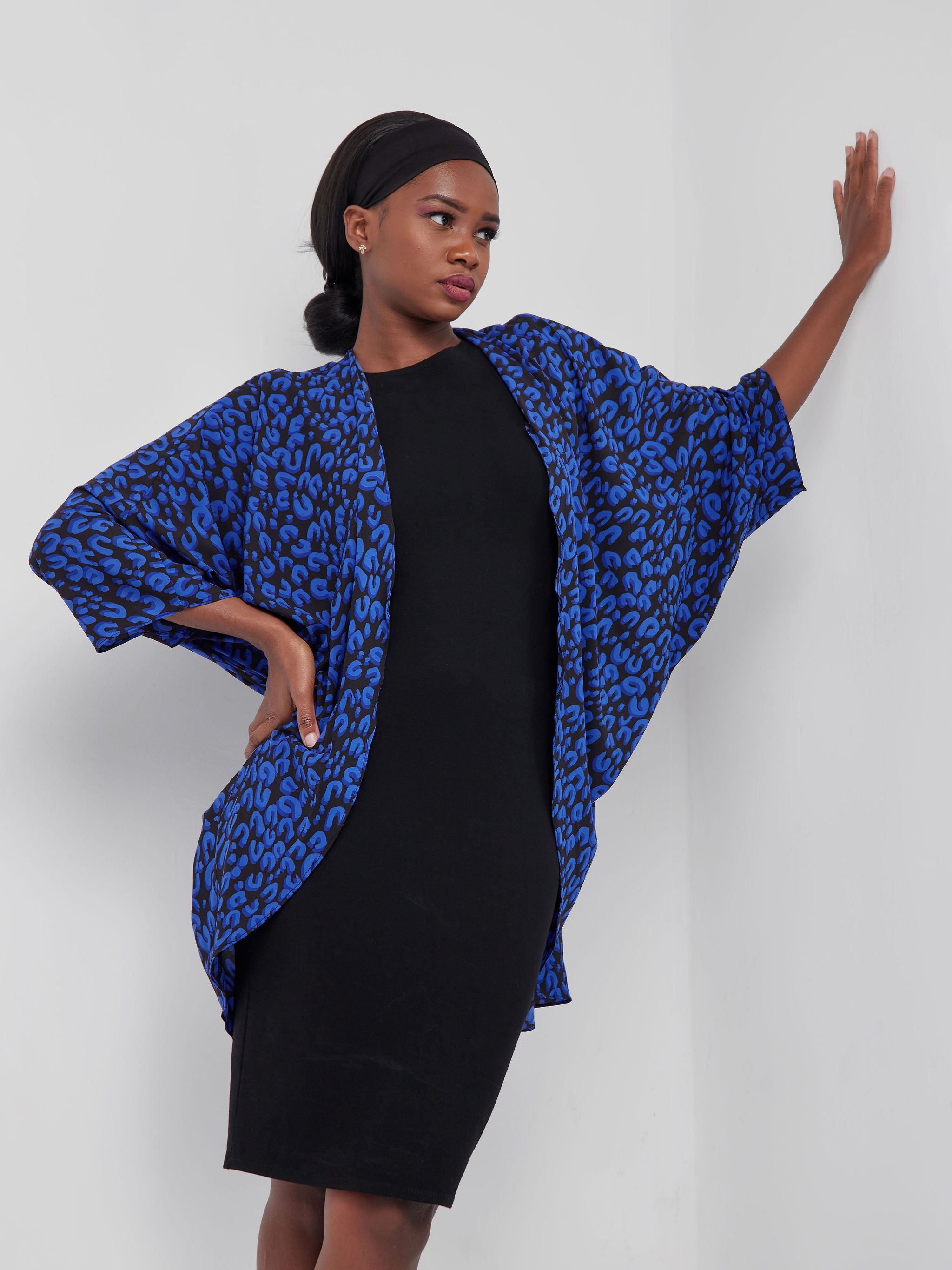 Safari Maisha Butterfly Waterfall - Blue Animal Print