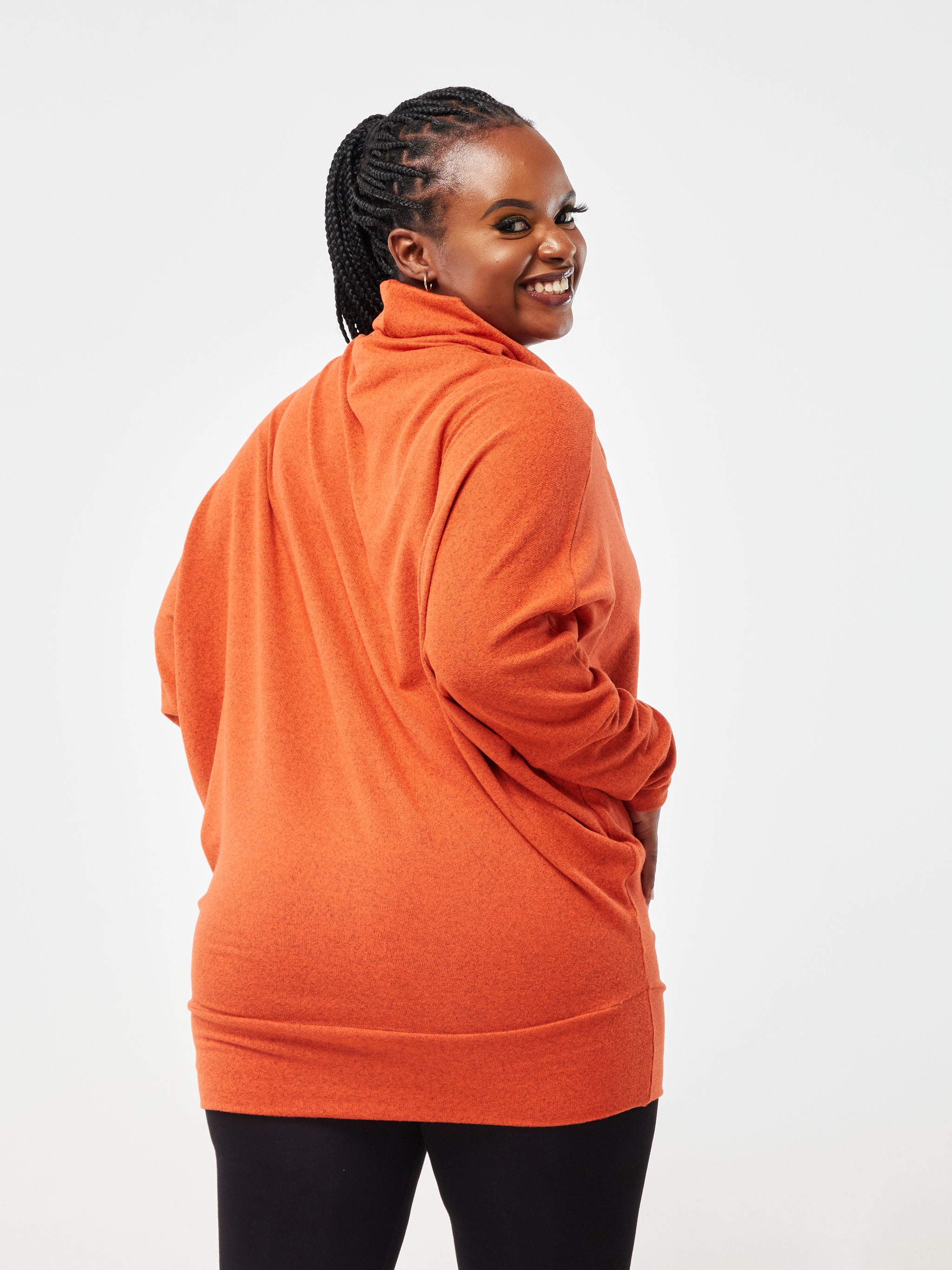 Vivo Basic Dolman Sweater - Rust