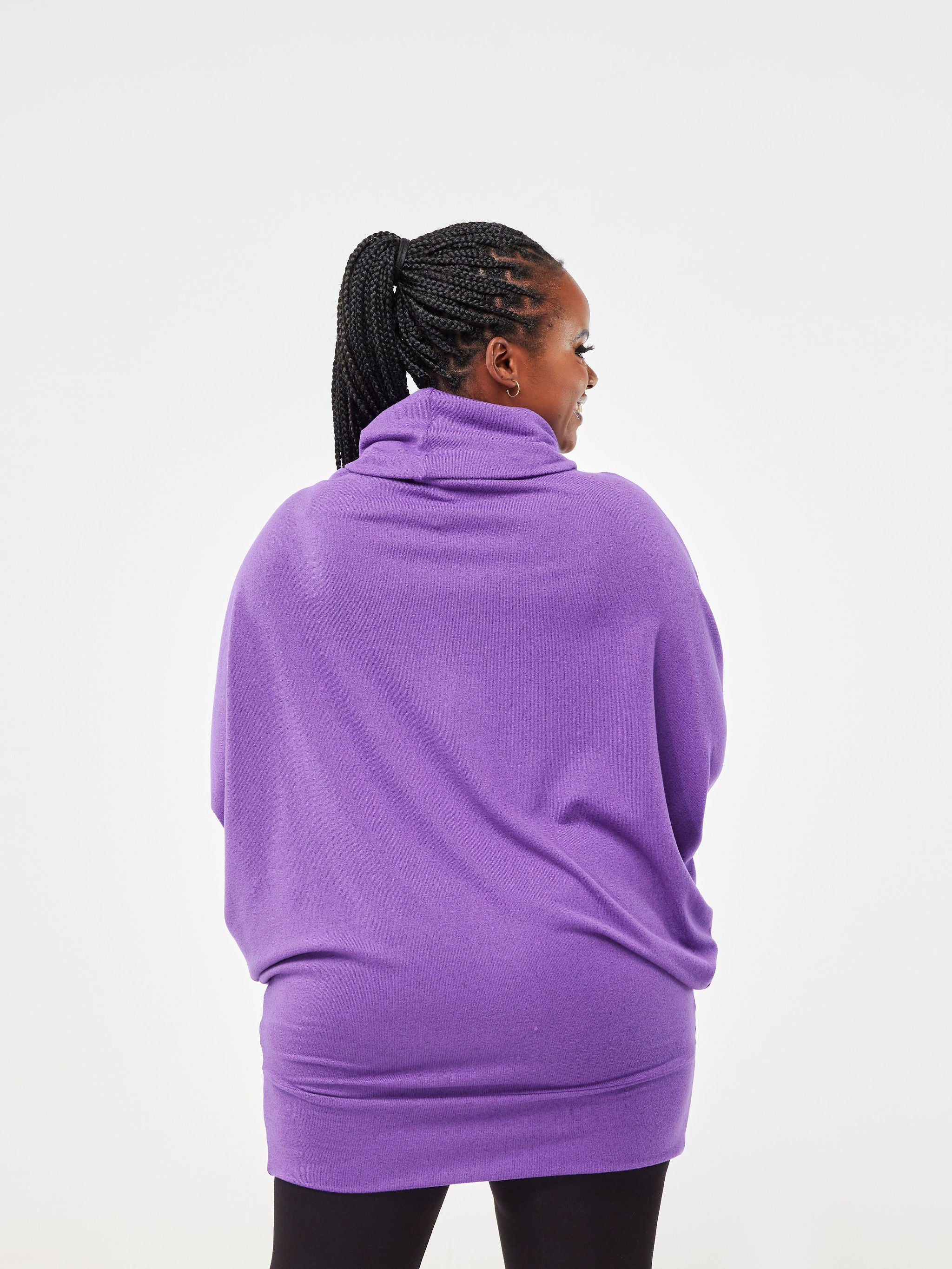 Vivo Basic Dolman Sweater - Purple