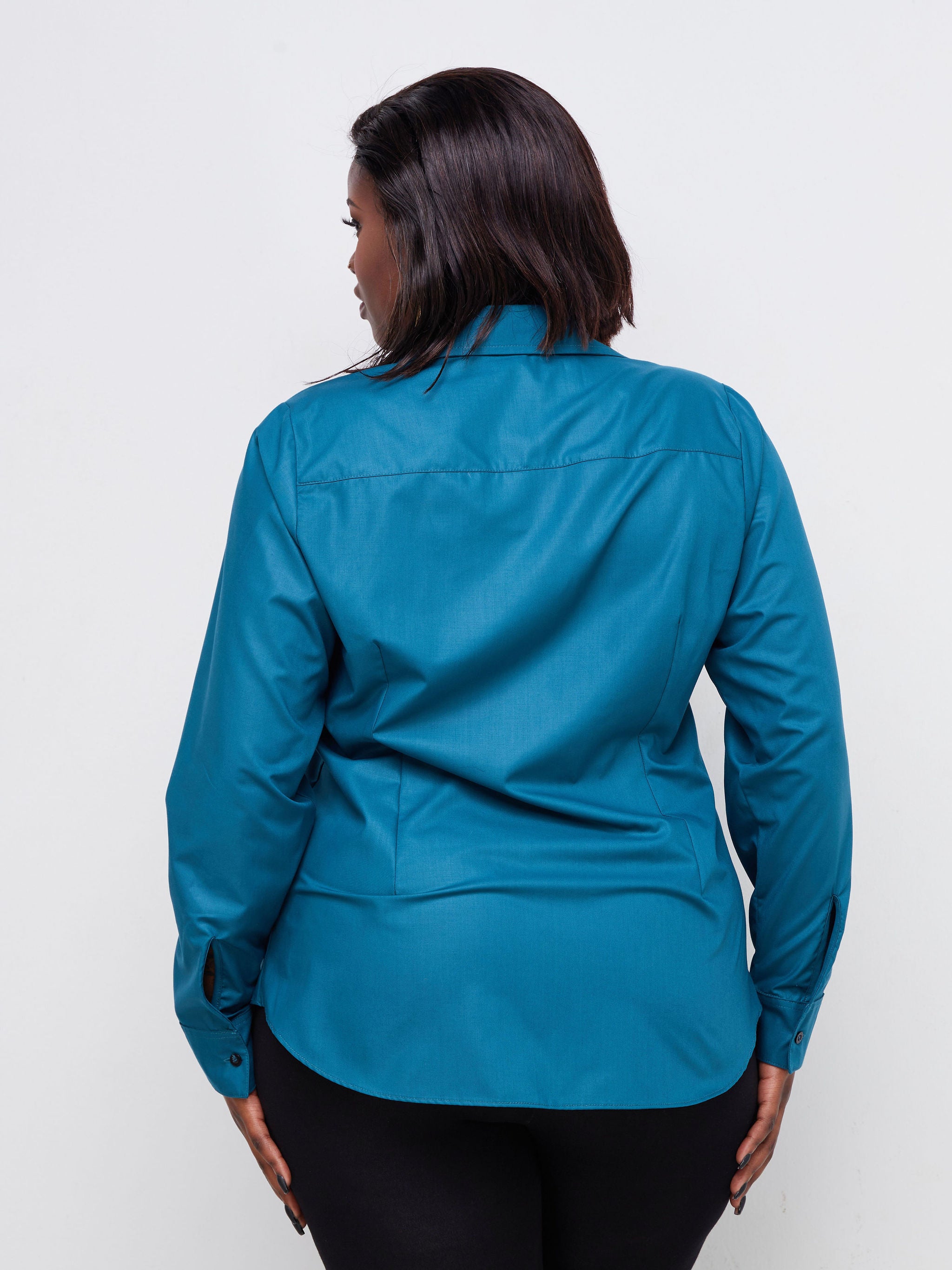Vivo Basic Button Down Shirt - Teal
