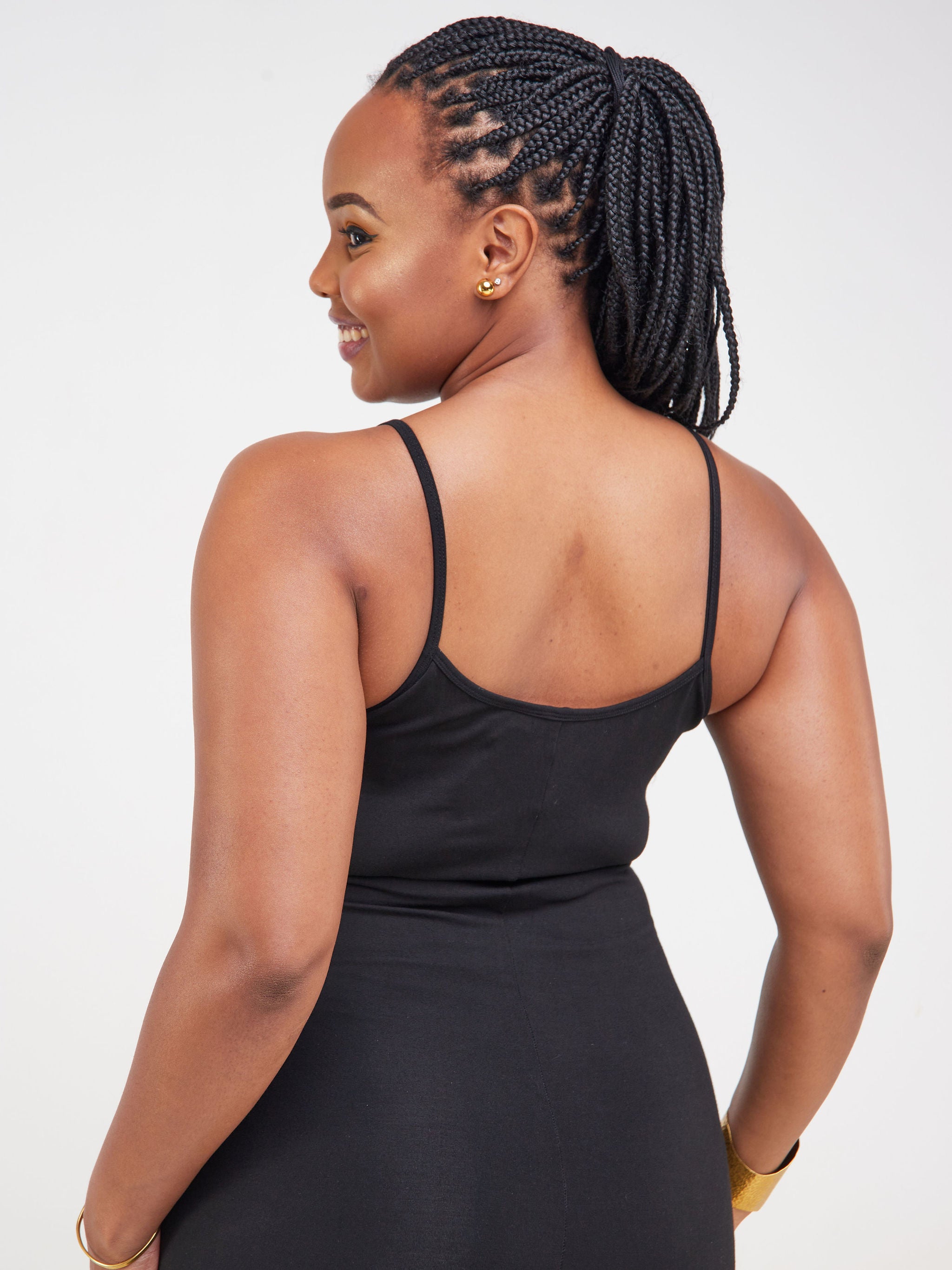 Vivo Basic Strappy Bodycon Dress - Black