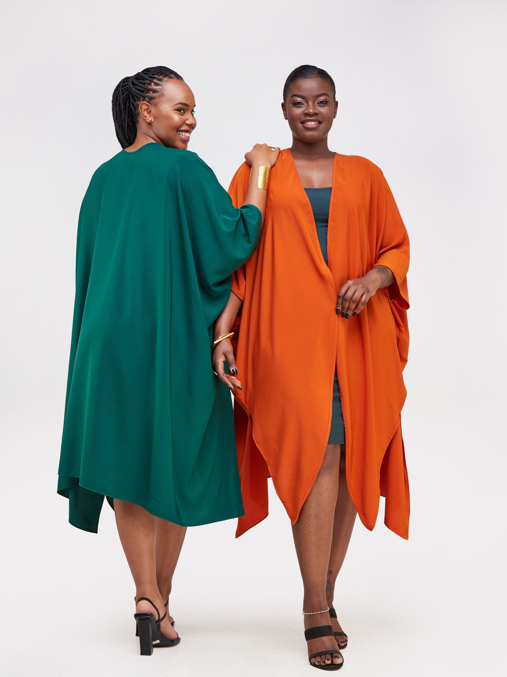 Vivo Asika Handkerchief Drape Kimono - Orange