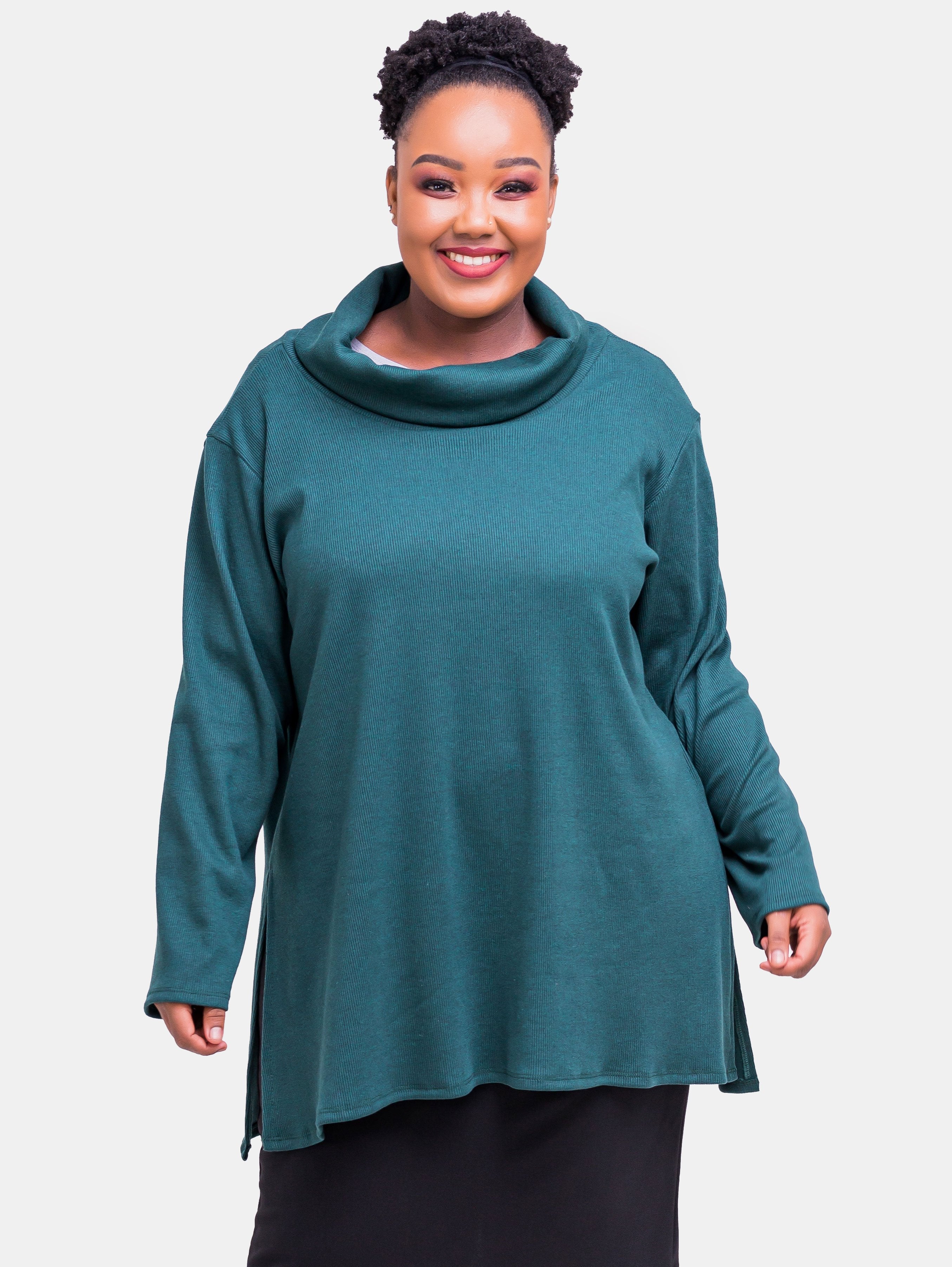 Vivo Rib Top - Dark Green - Shop Zetu