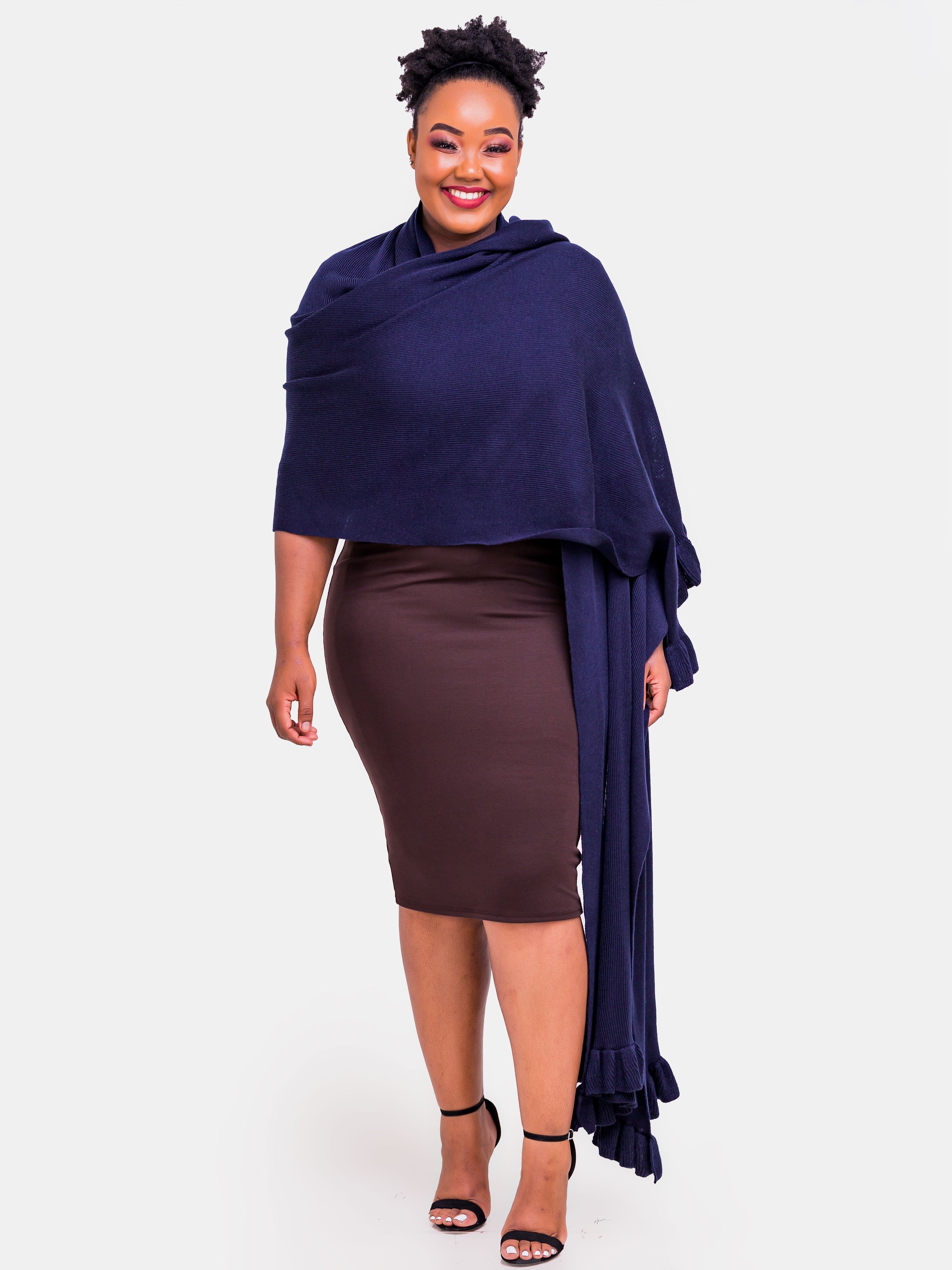 Vivo Pashmina Shawl - Navy Blue