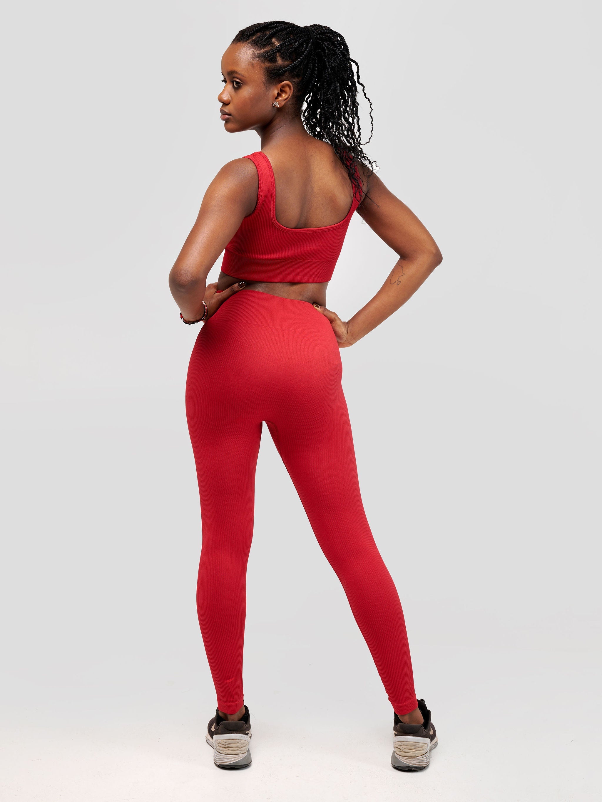 Ava Fitness Royal 3 Piece Set - Dark Red