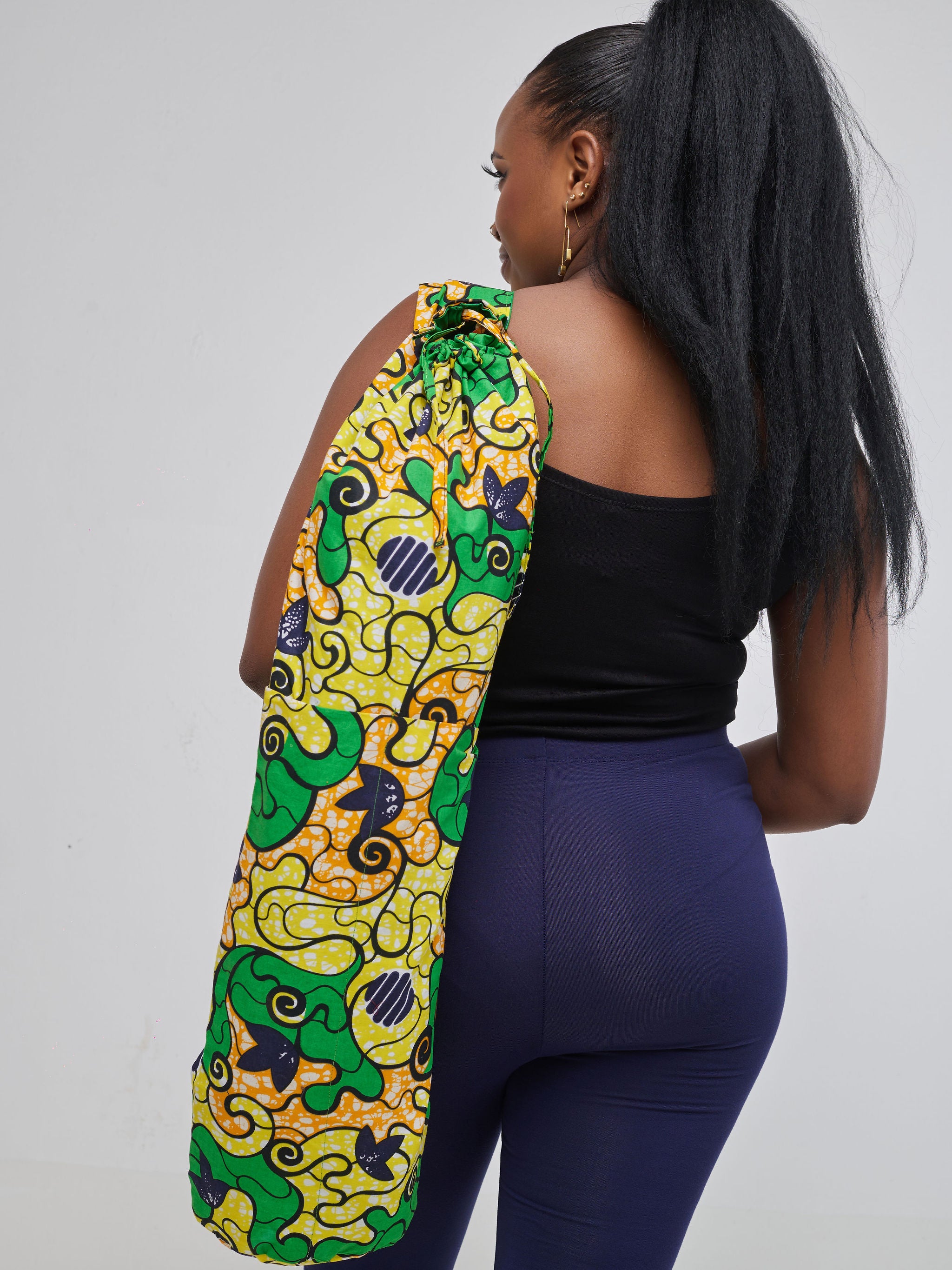 Vivo Yoga Bag - Yellow / Green Print