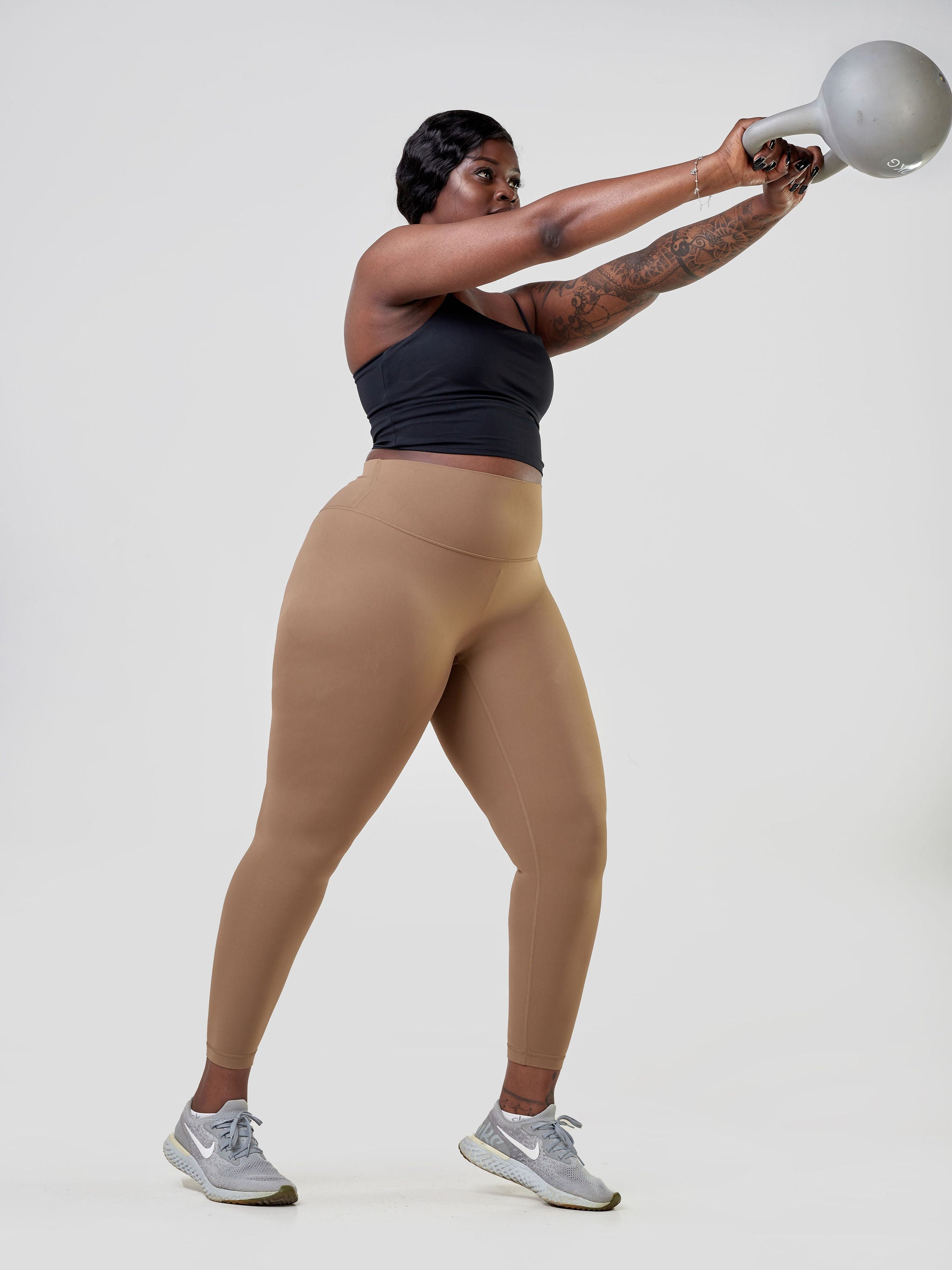 Ava Fitness Bella Workout Leggings - Dark Khaki