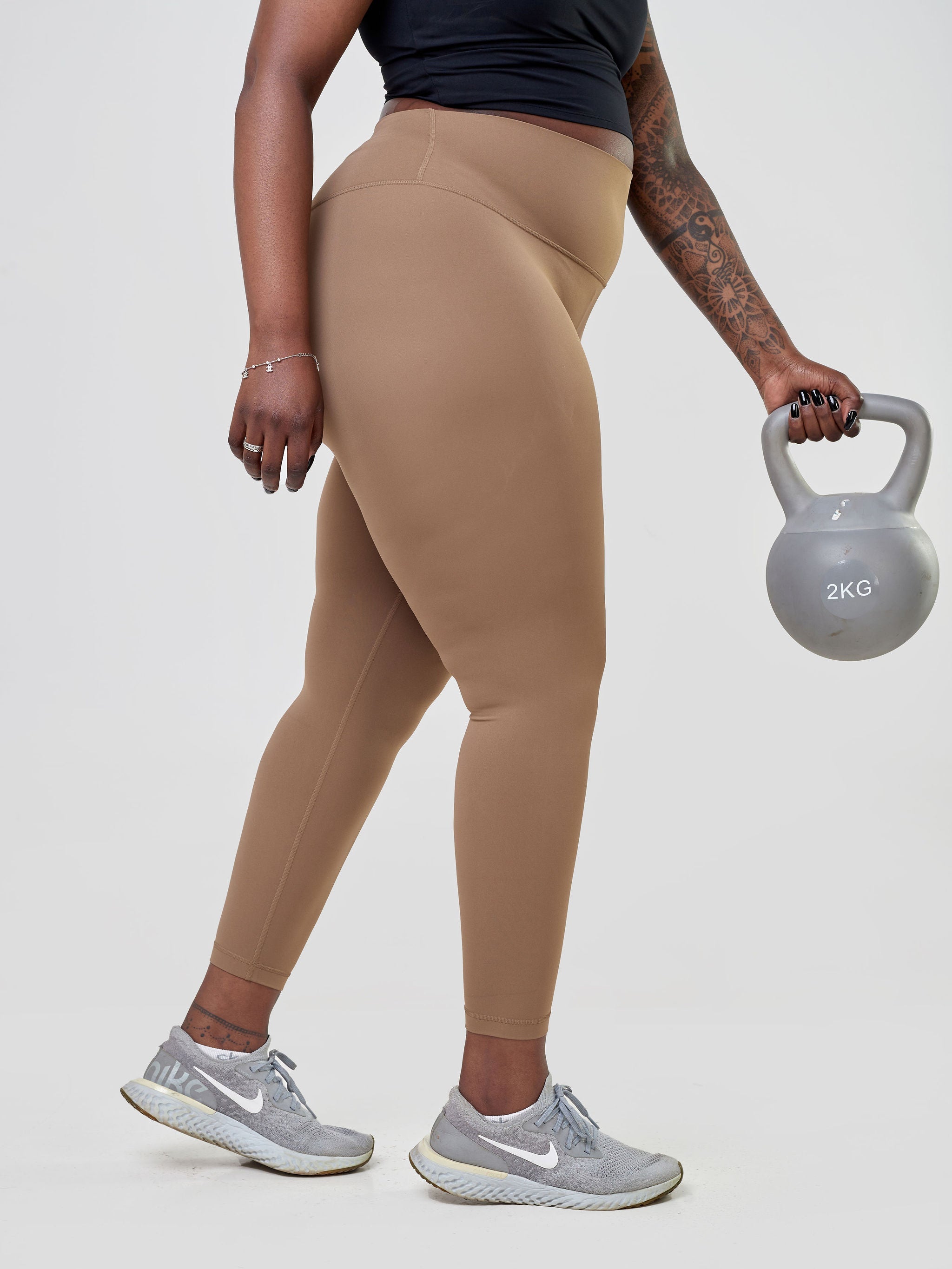 Ava Fitness Bella Workout Leggings - Dark Khaki