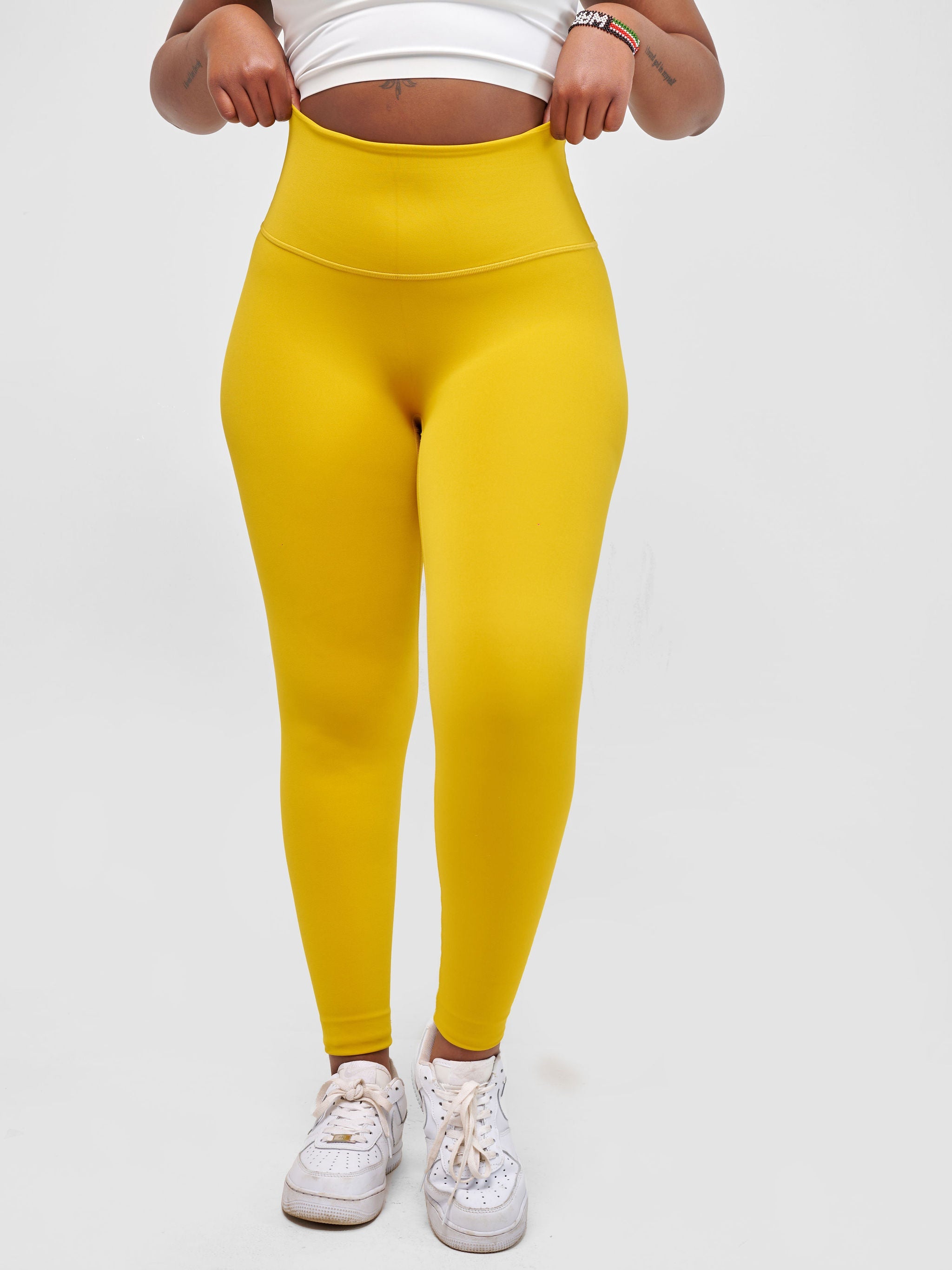 Ava Fitness Bella Workout Leggings - Dark Yellow