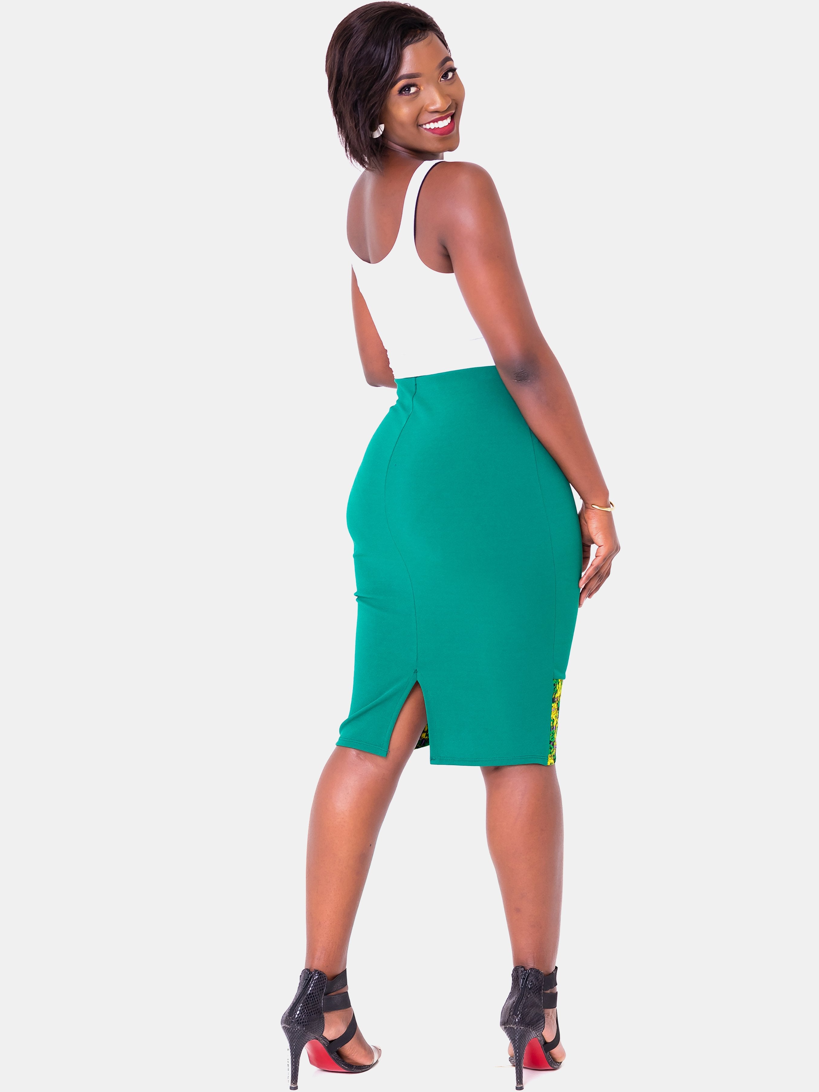 Vivo Swazuri Pencil Skirt - Dark Green