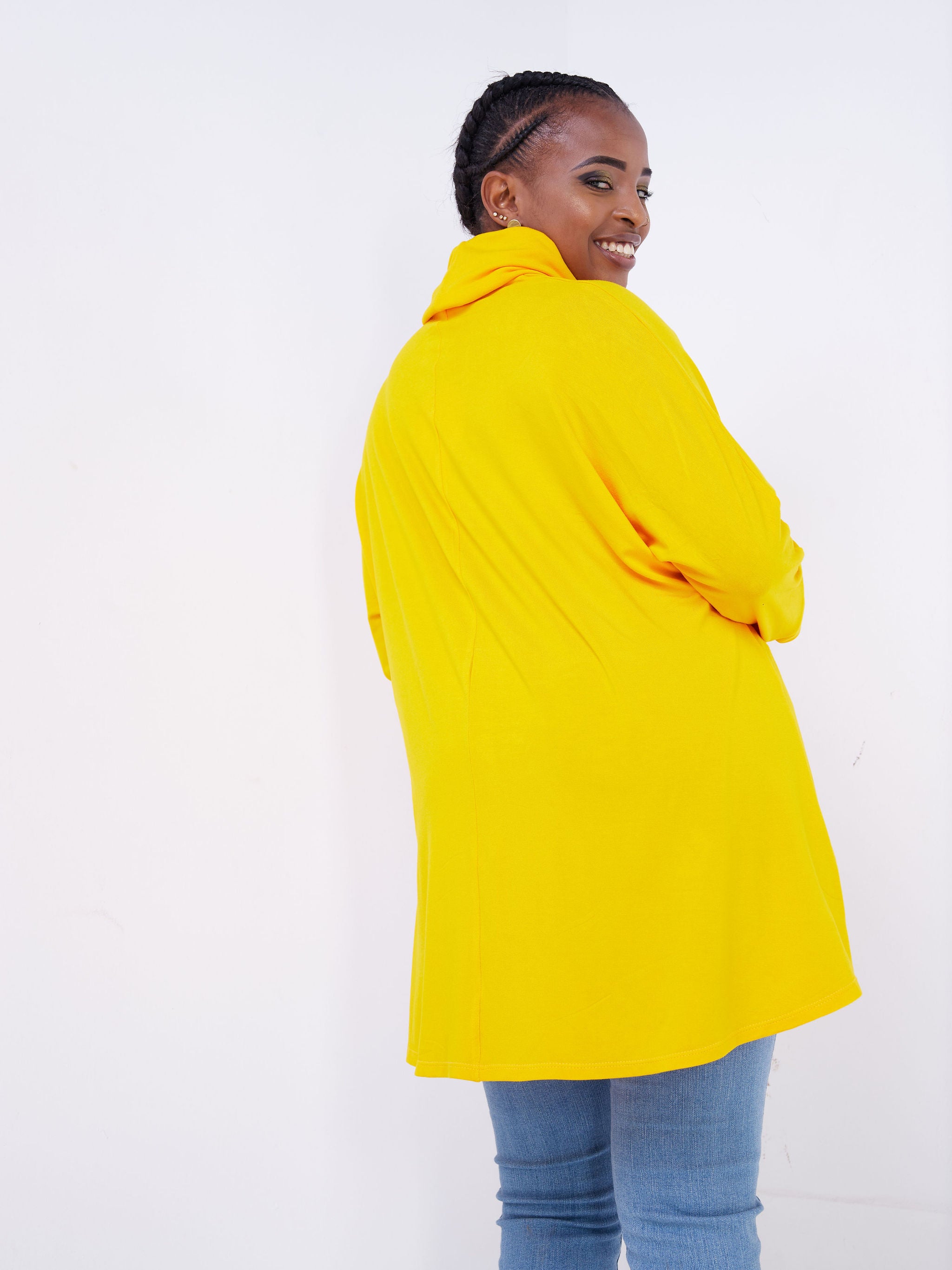 Vivo Basic Dolman High Low Top - Yellow