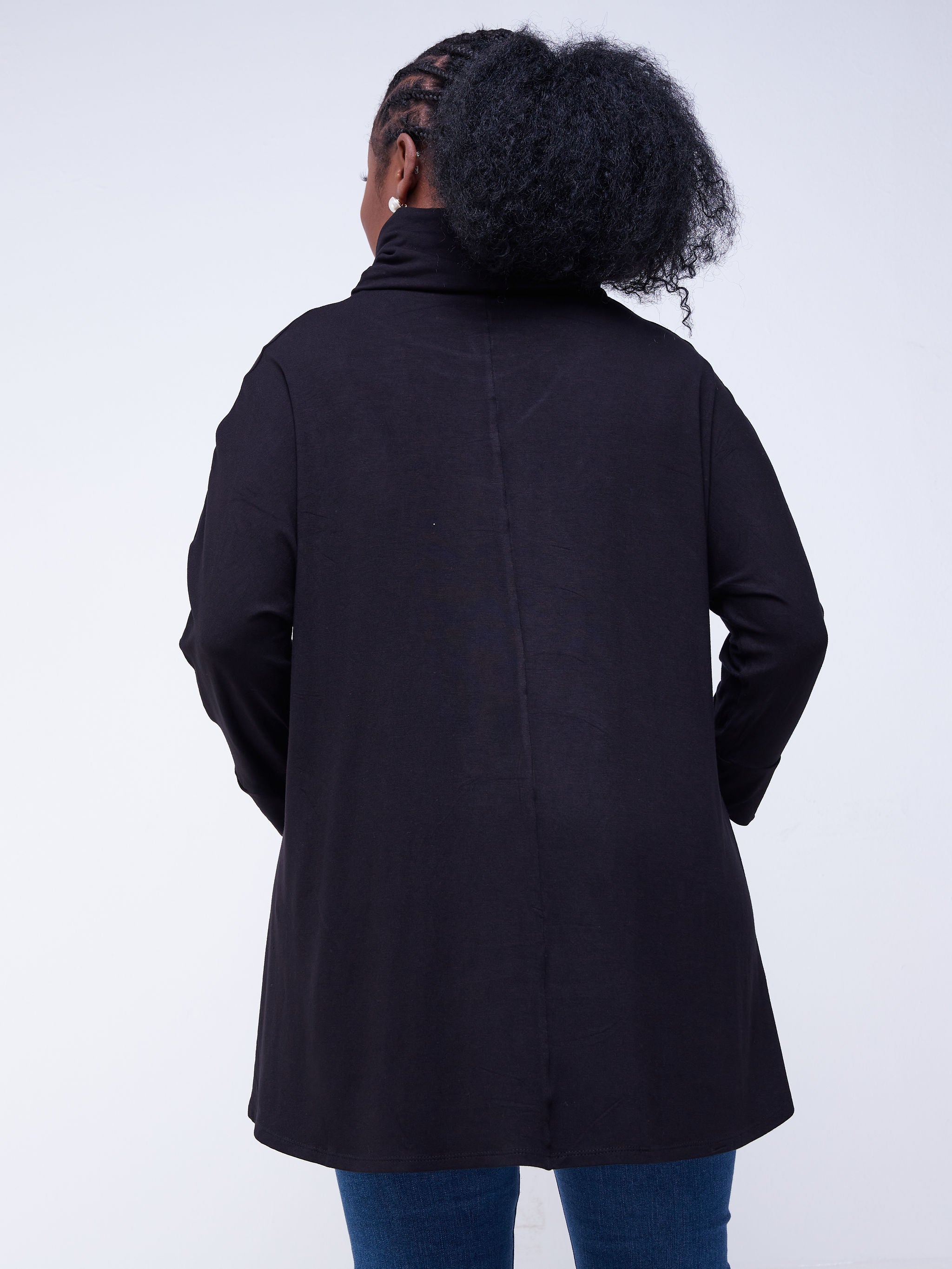 Vivo Basic Dolman High Low Top - Black