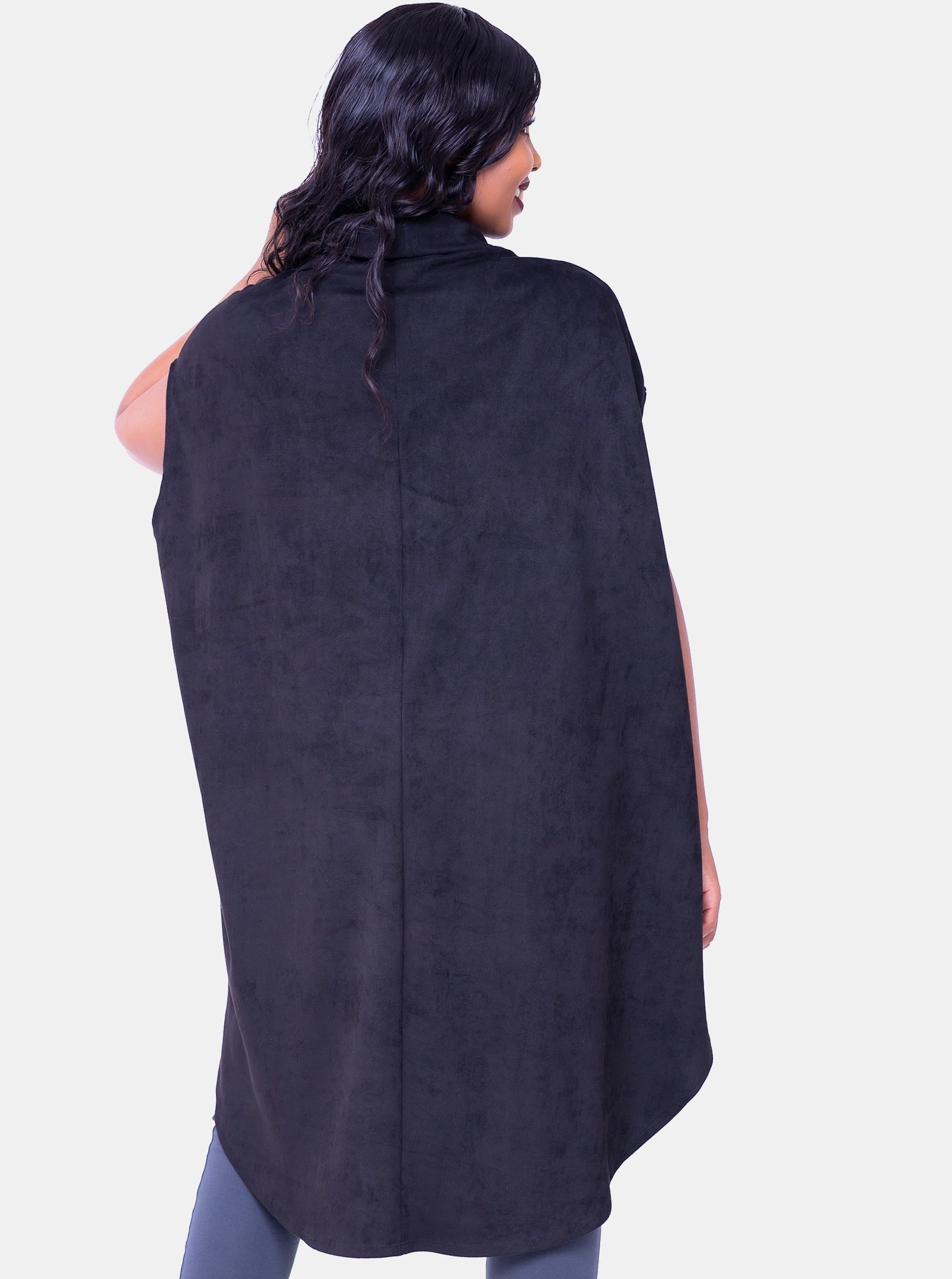 Vivo Binti High Low Poncho - Black