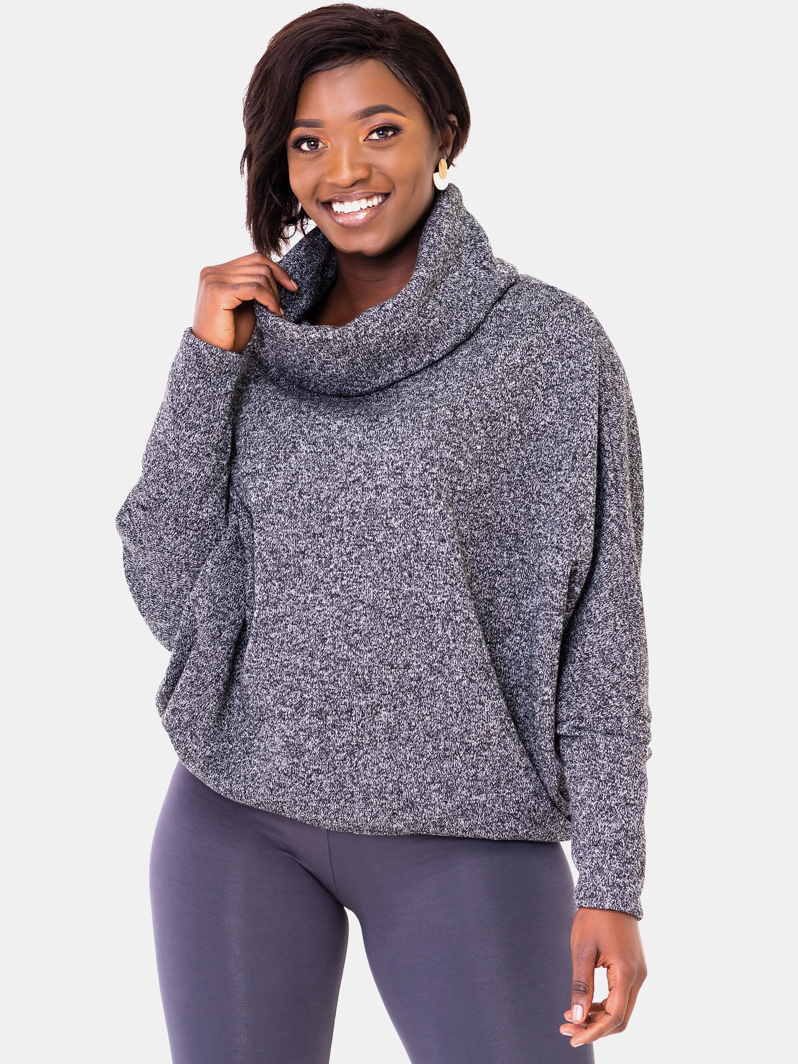 Vivo Neo Dolman Sweater - Grey - Shop Zetu