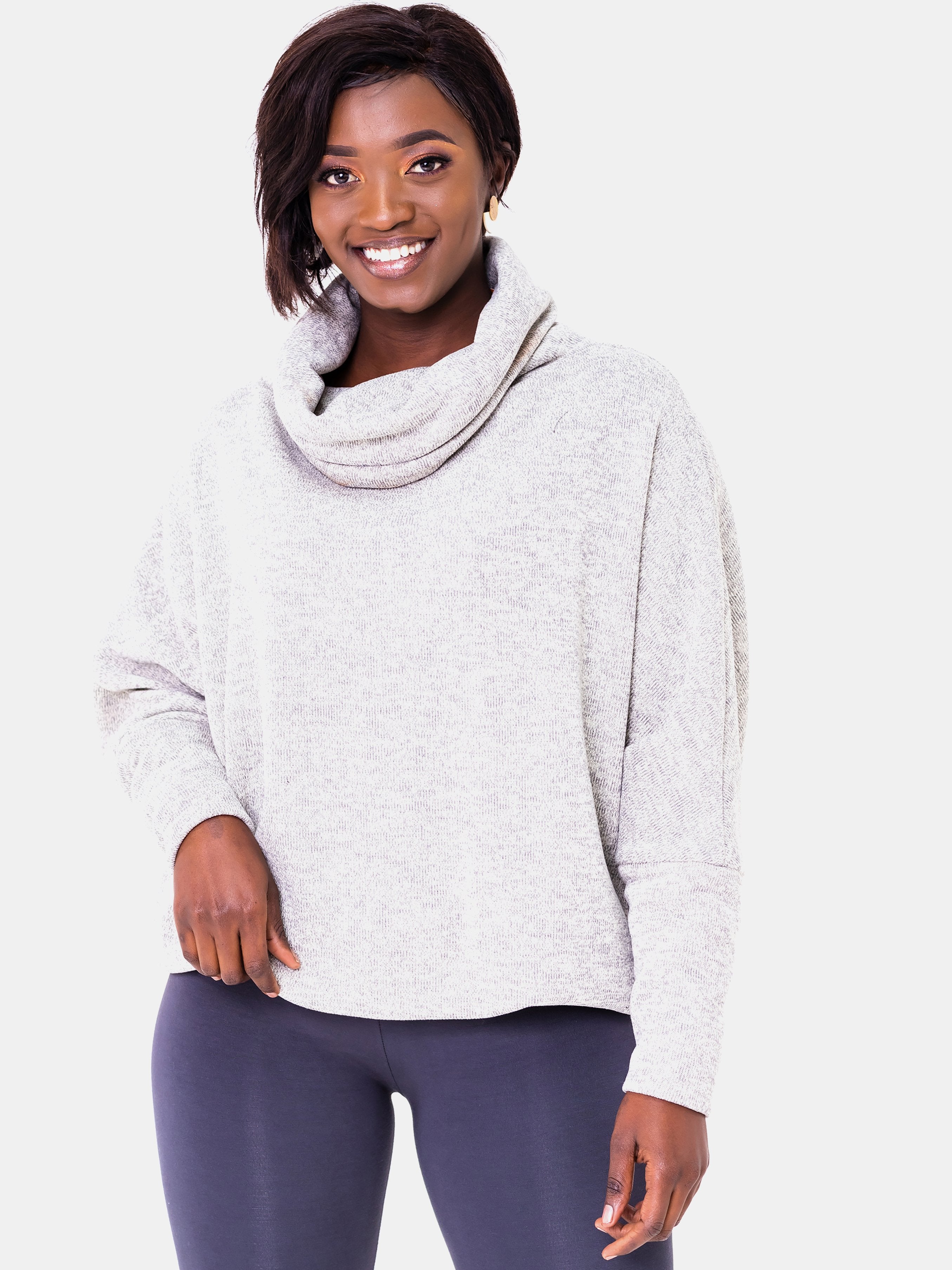 Vivo Neo Dolman Sweater - Light Grey - Shop Zetu