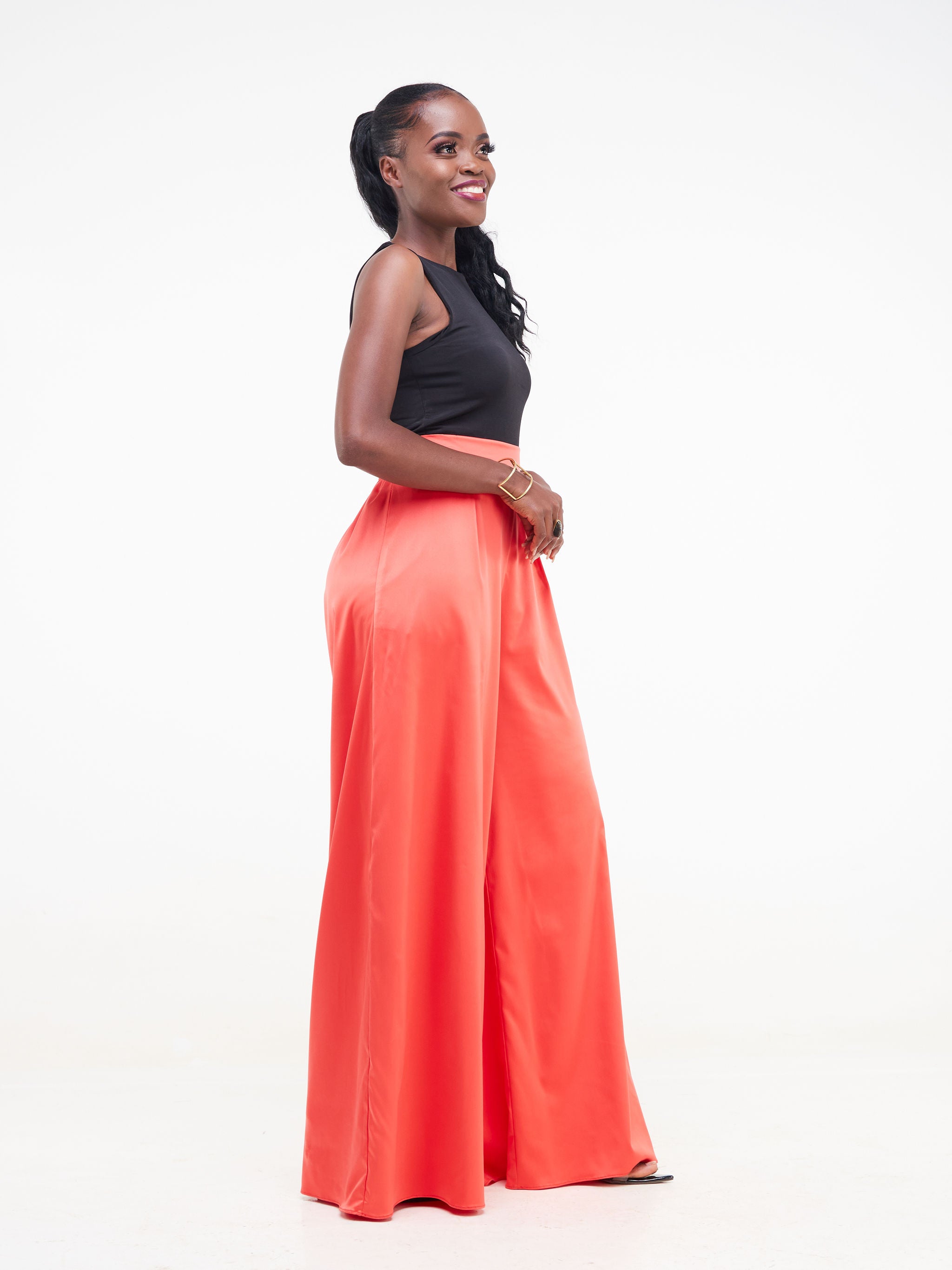 Vivo Fara Wide Leg Pants - Orange