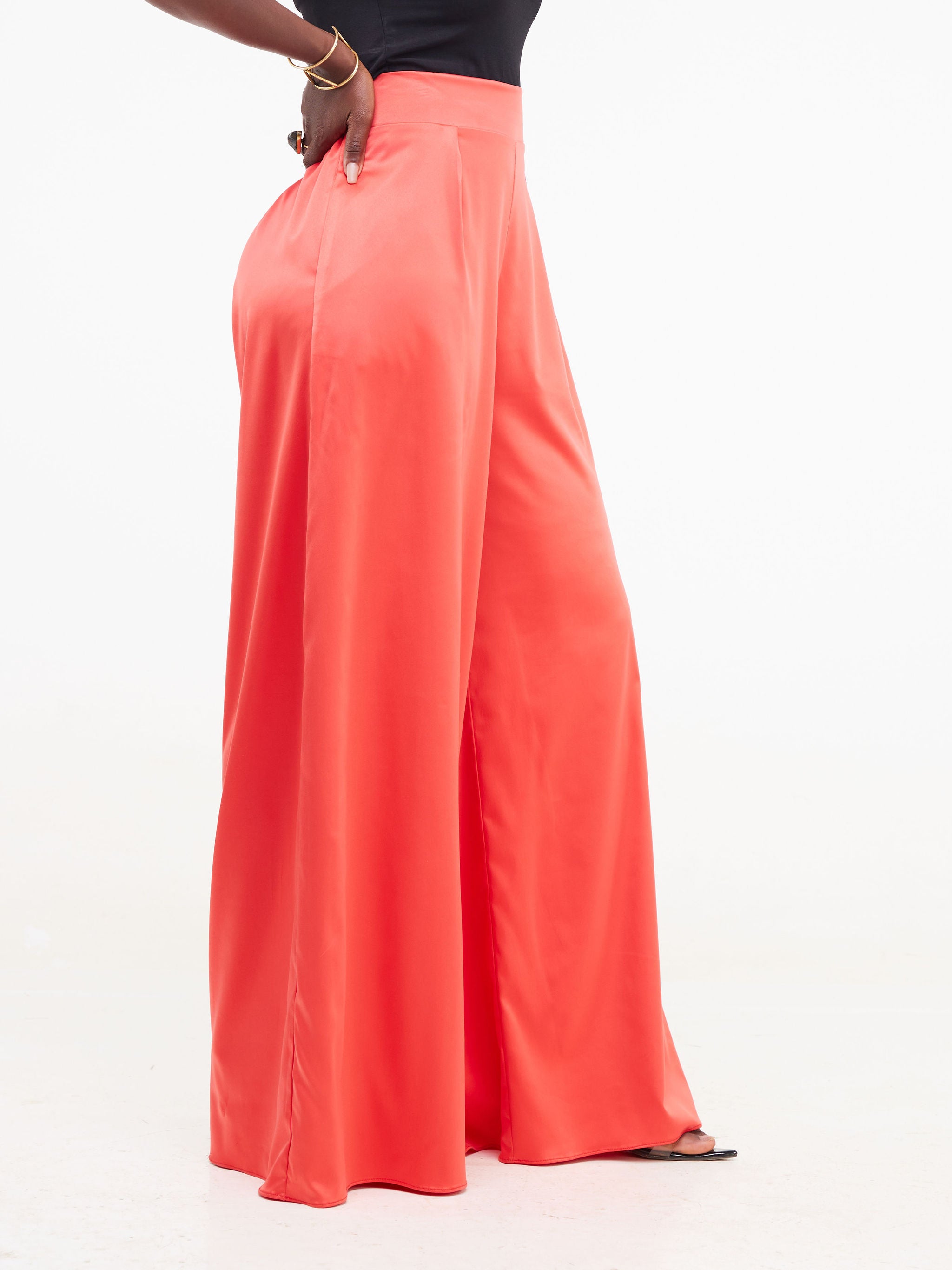 Vivo Fara Wide Leg Pants - Orange