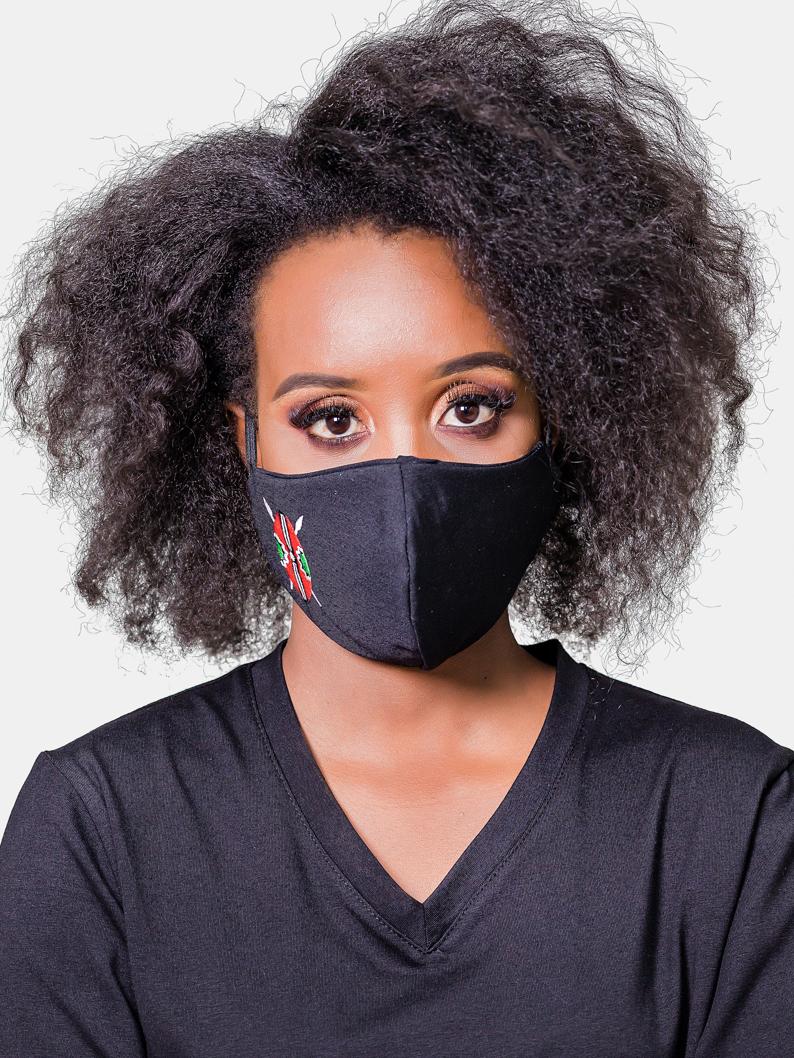 Kenya Zetu 3-Ply Mask - Black