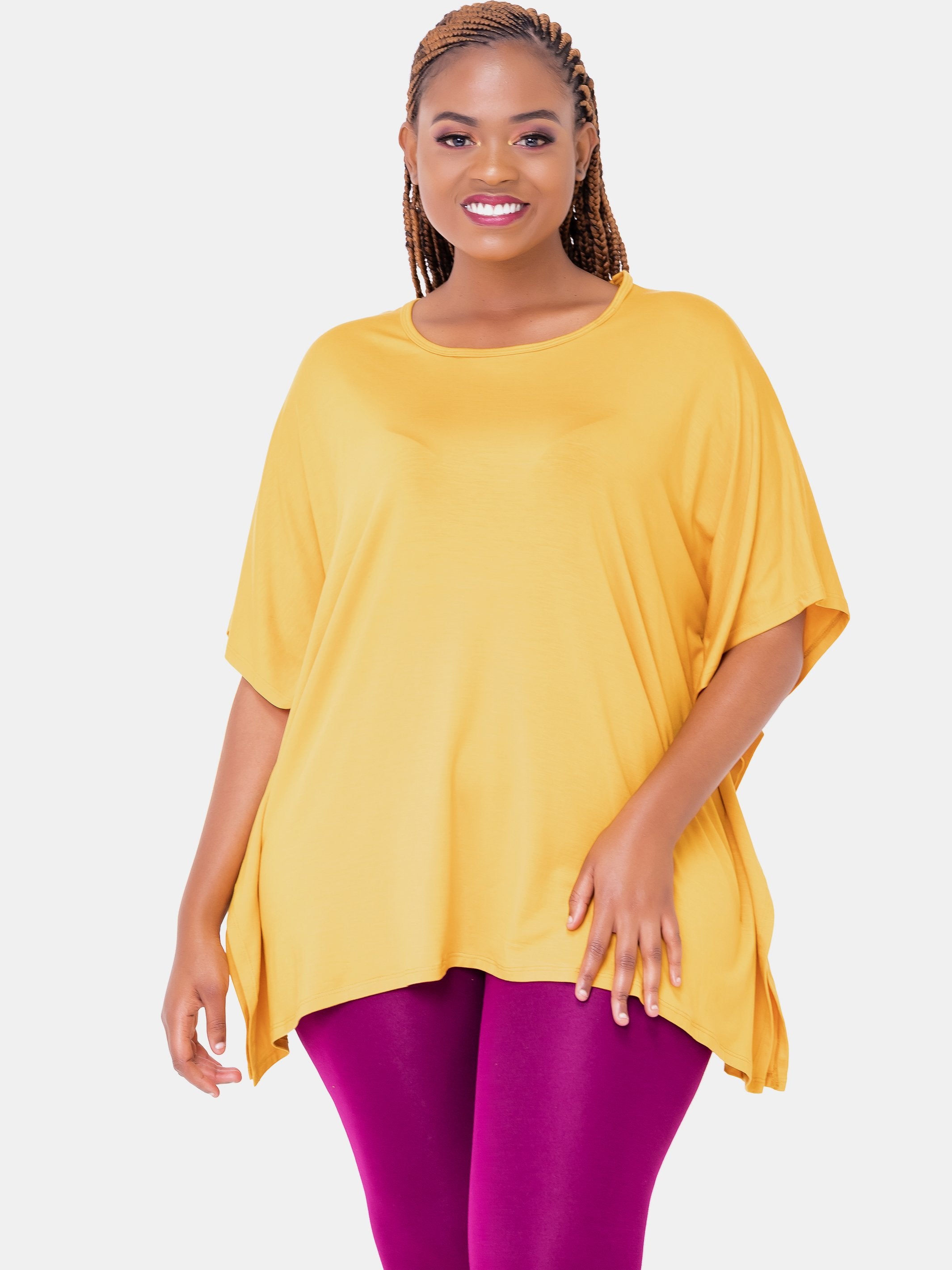 Vivo Short Sleeved Wendy Top - Mustard - Shop Zetu