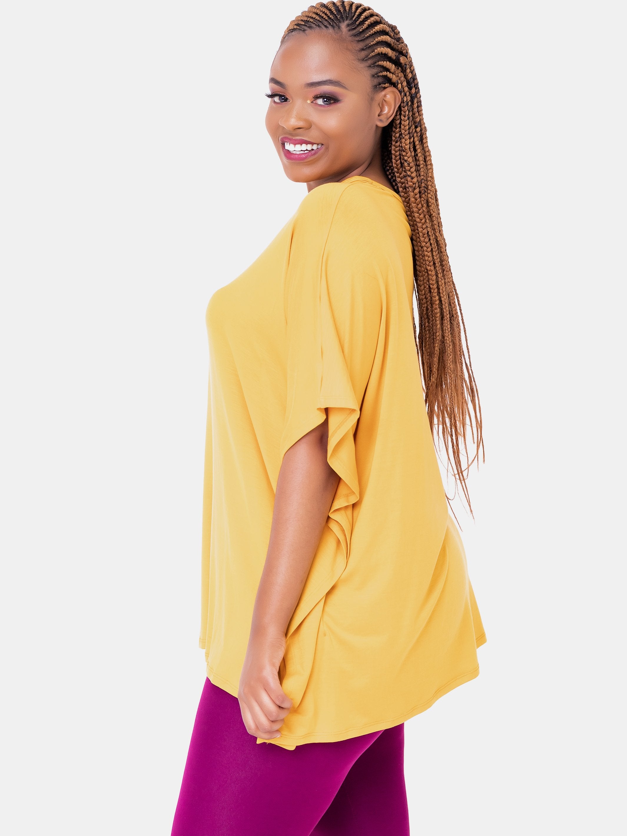 Vivo Short Sleeved Wendy Top - Mustard - Shop Zetu