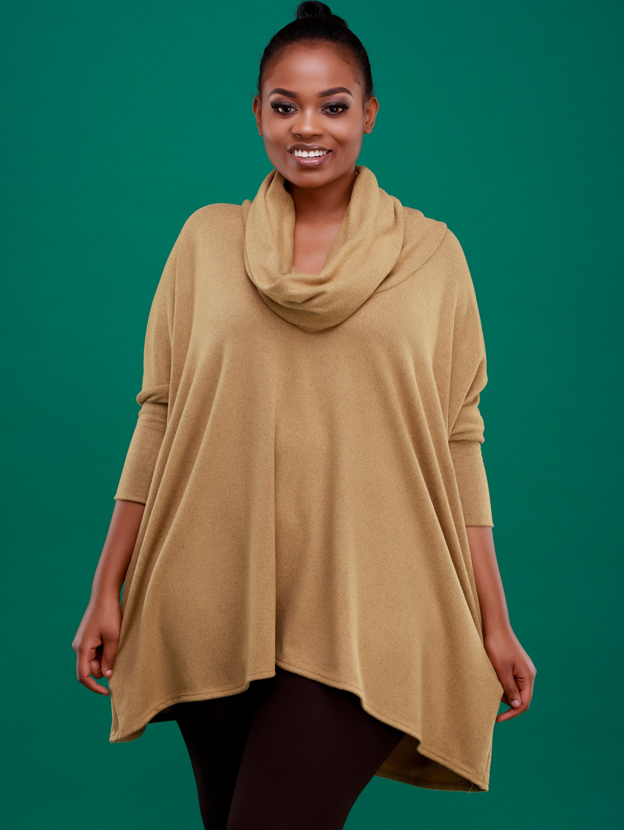 Vivo Basic Cowl Hoodie - Taupe