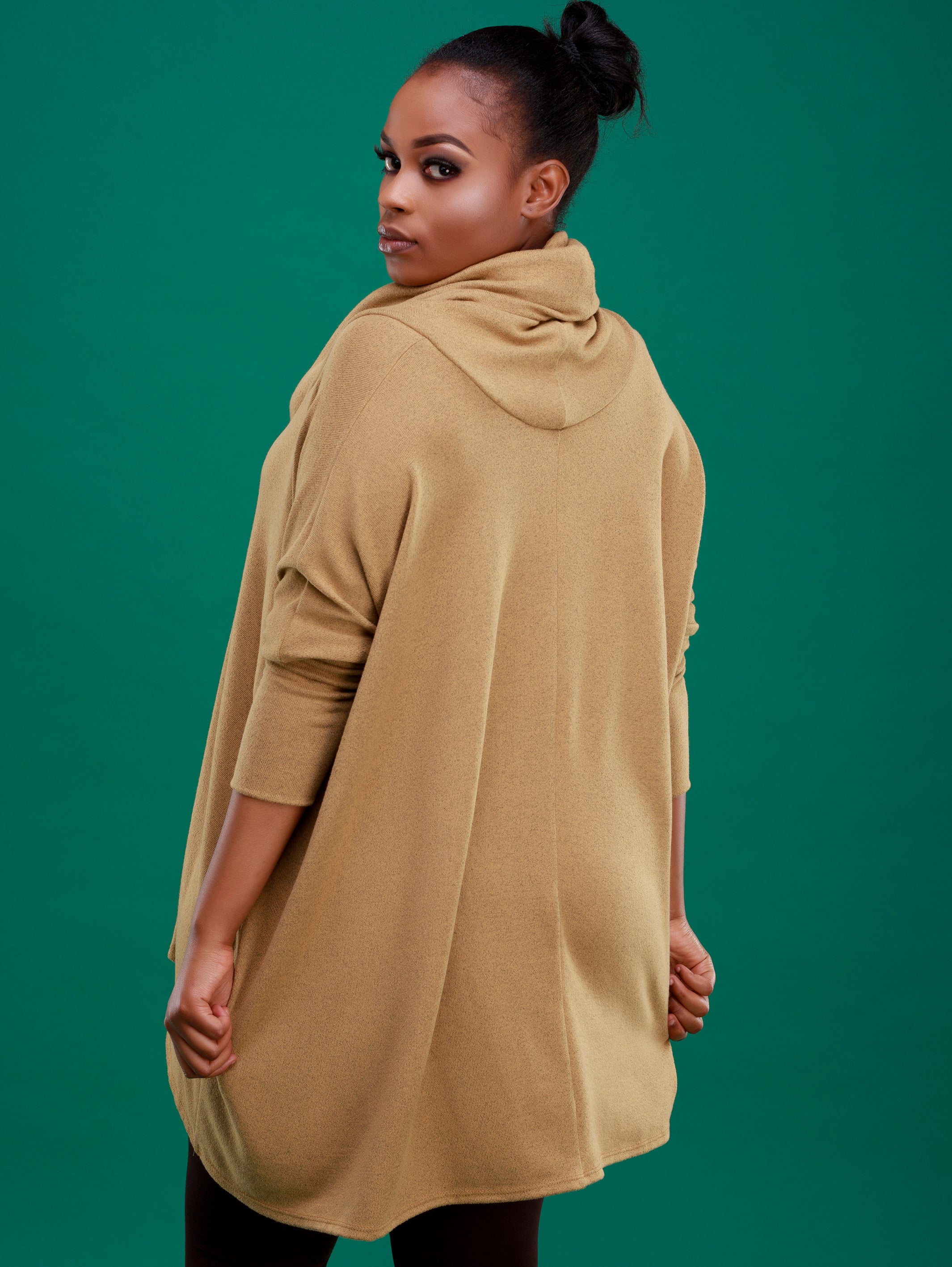 Vivo Basic Cowl Hoodie - Taupe