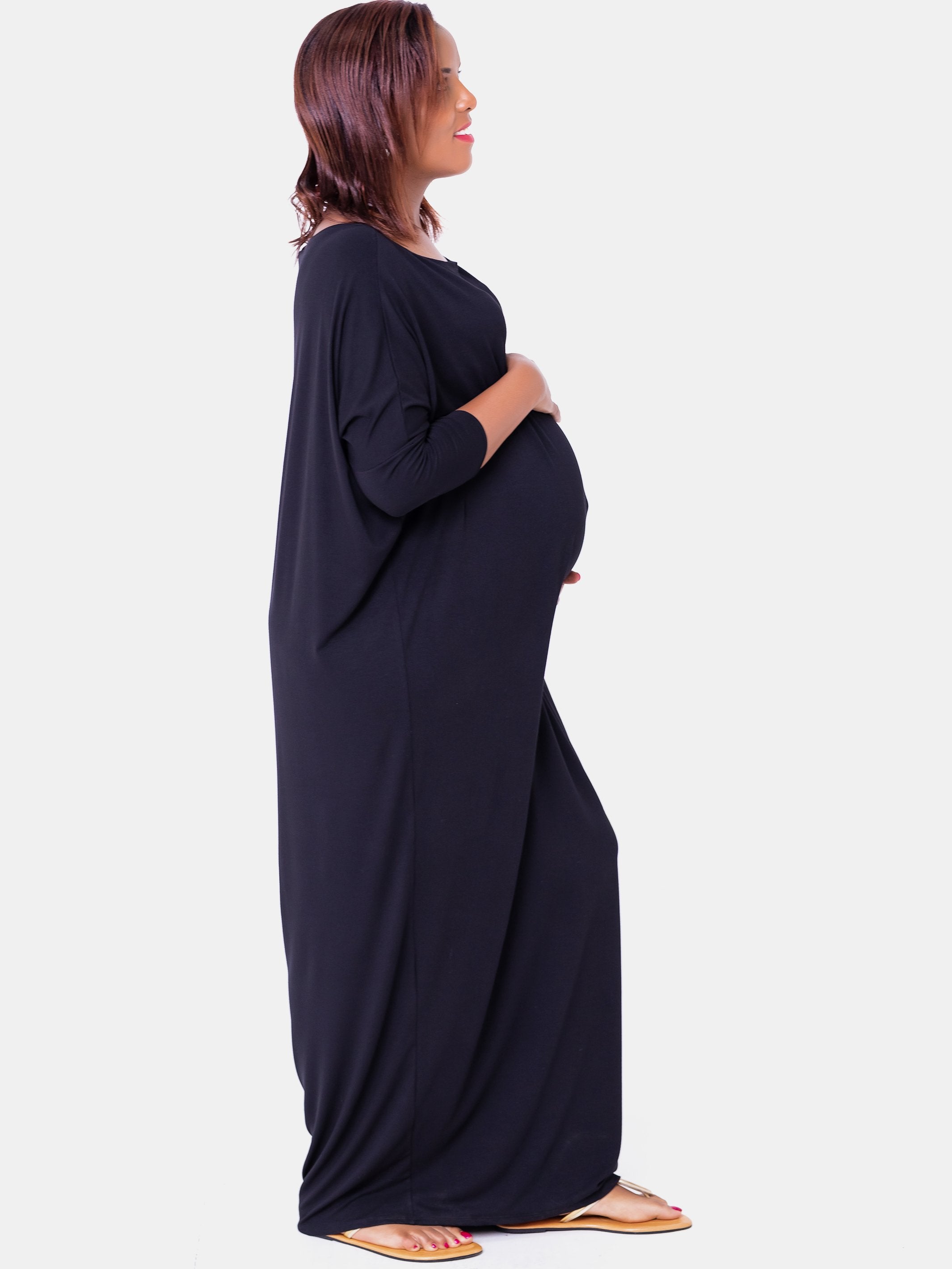 Sowairina Lea Maxi Kaftan - Black - Shop Zetu