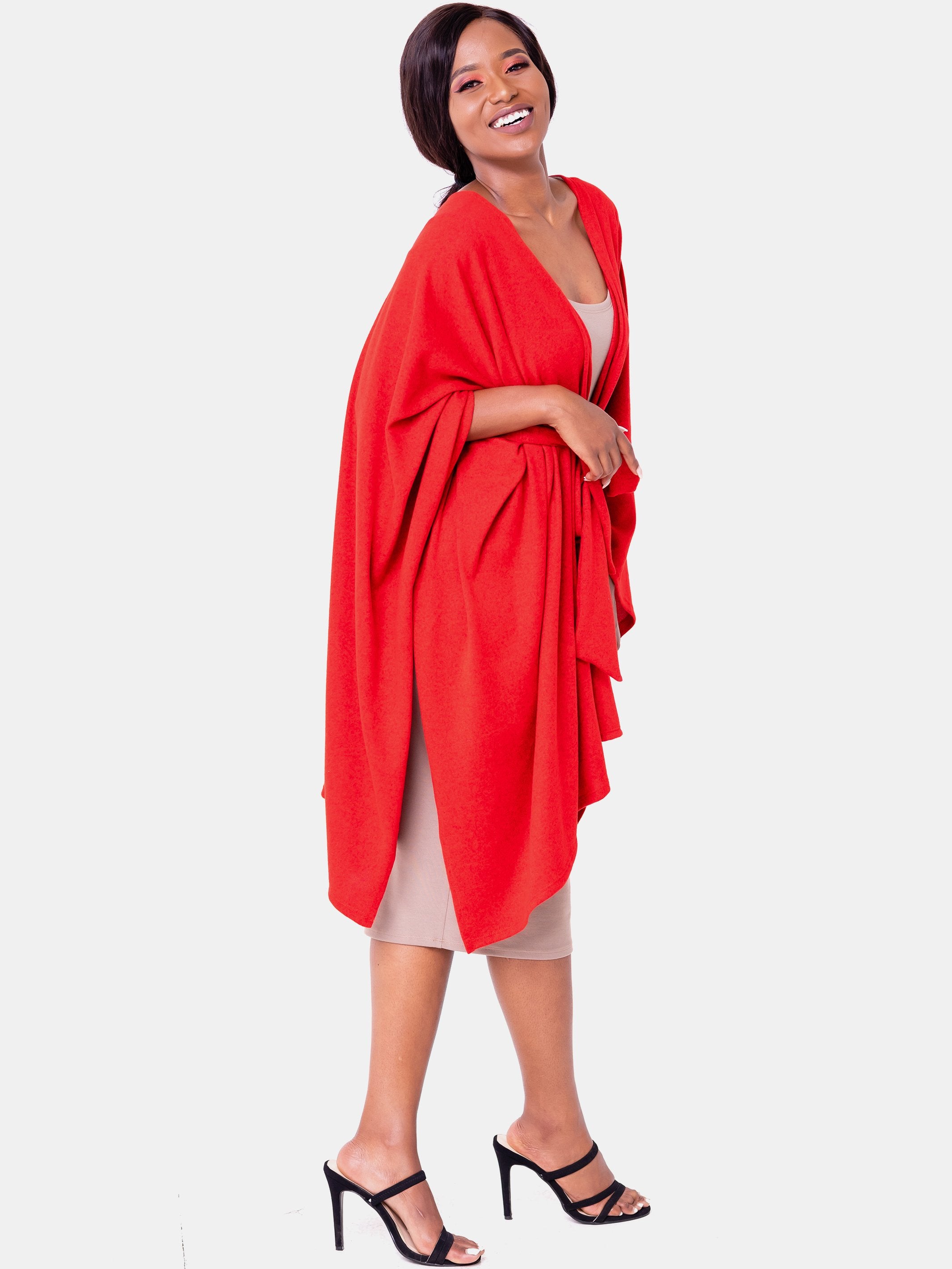 Vivo Tulia Shawl - Red - Shop Zetu