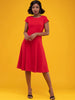 Vivo Basic Escape A-Line Dress - Red