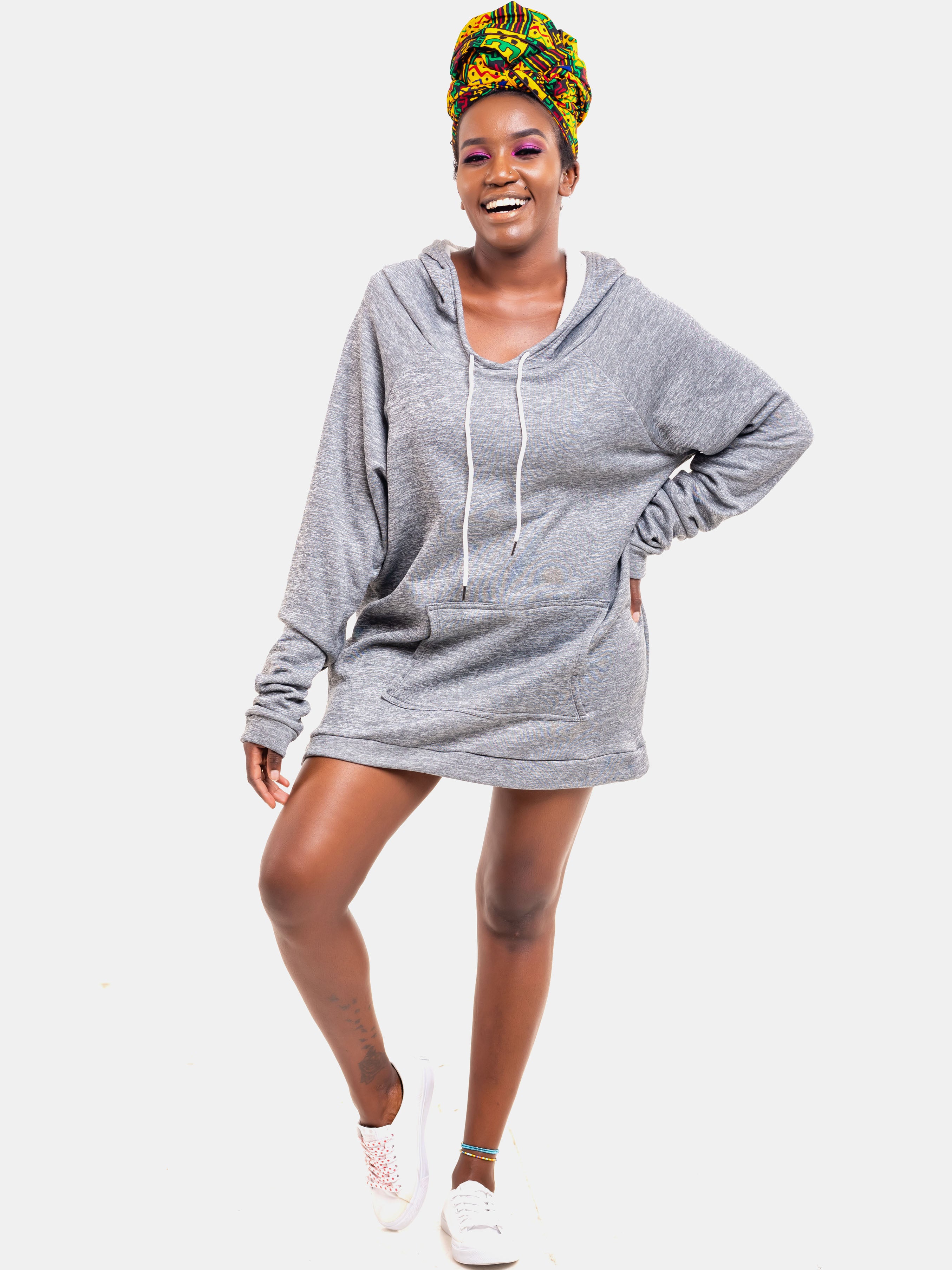 Zoya Basic Oversized Unisex Hoodie - Light Grey