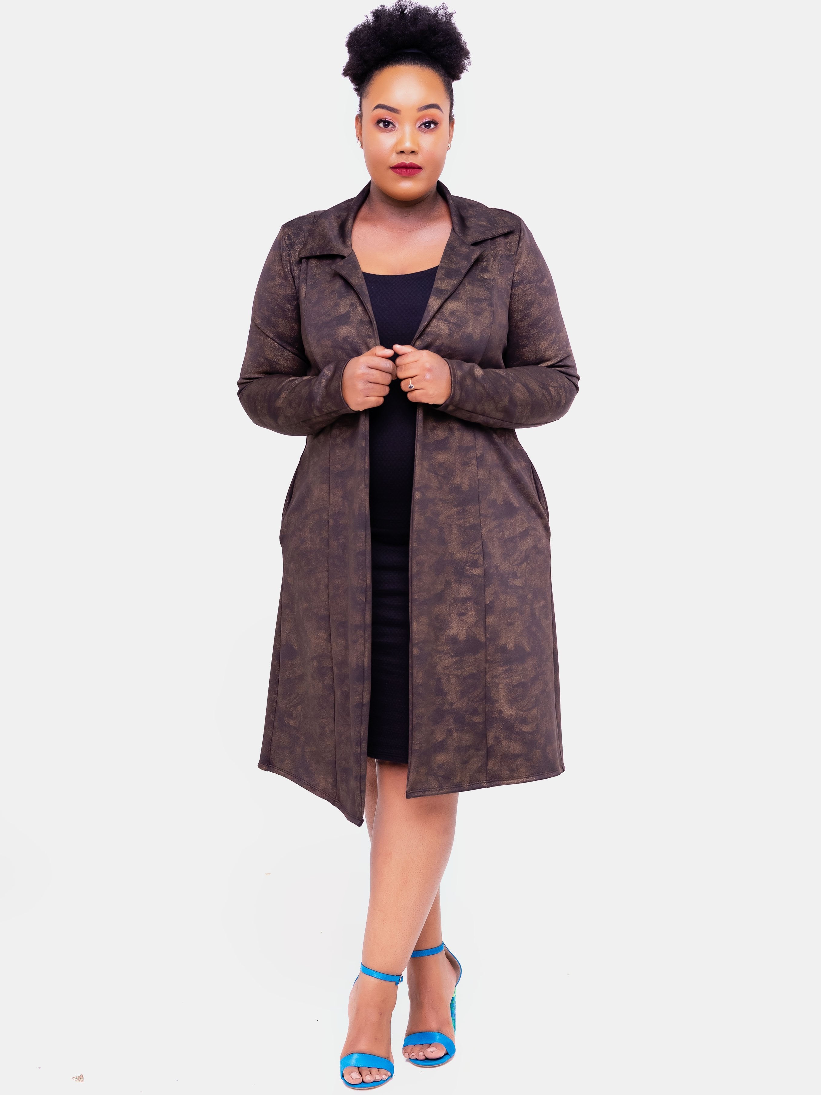 Vivo Naila Trench Coat - Brown - Shop Zetu